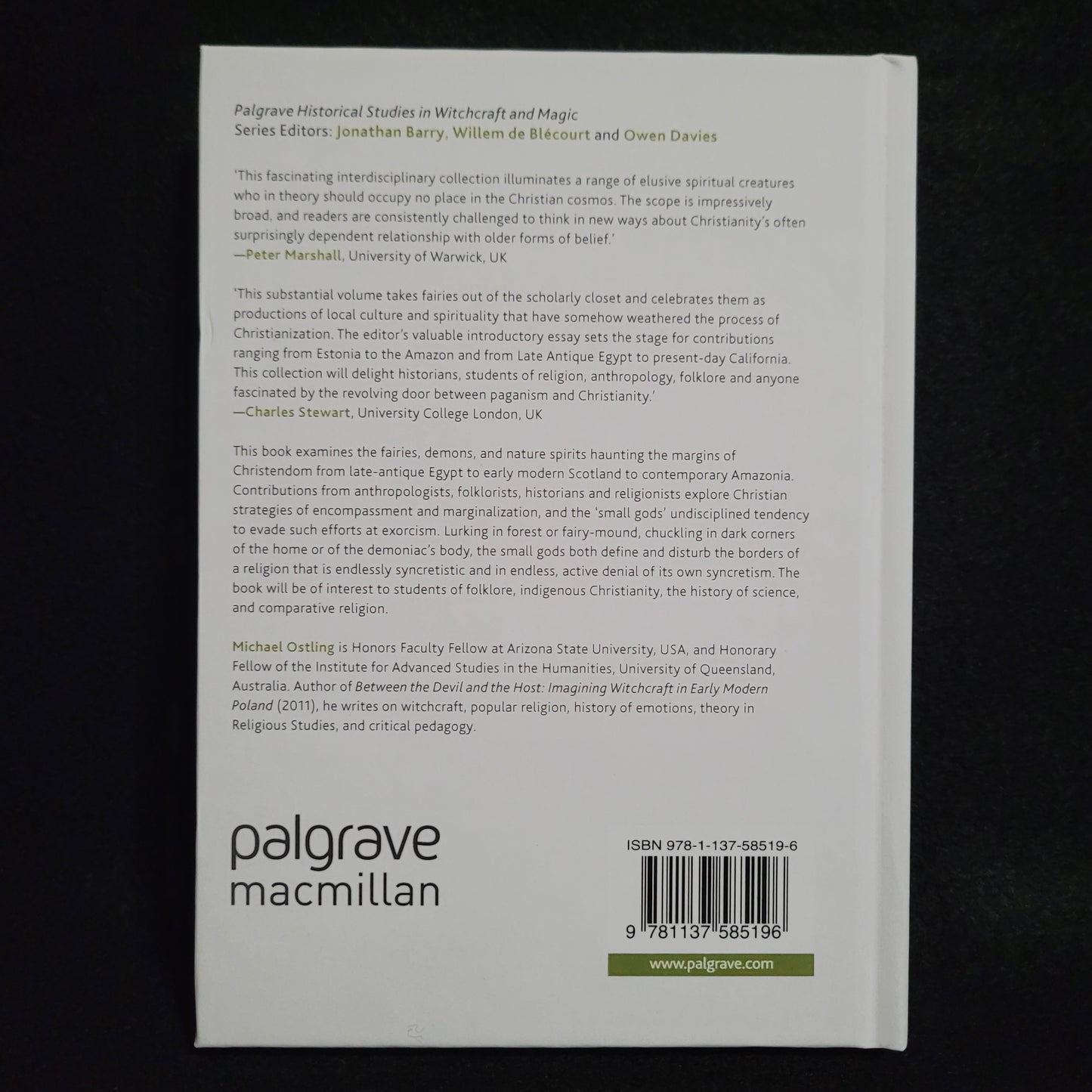 Fairies, Demons, and Nature Spirits: 'Small Gods' at the Margins of Christendom Edited by Michael Ostling (Palgrave Macmillan, 2018) Hardcover