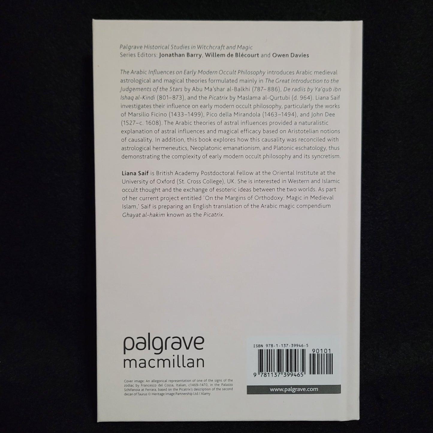 The Arabic Influences on Early Modern Occult Philosophy by Liana Saif (Palgrave Macmillan, 2015) Hardcover