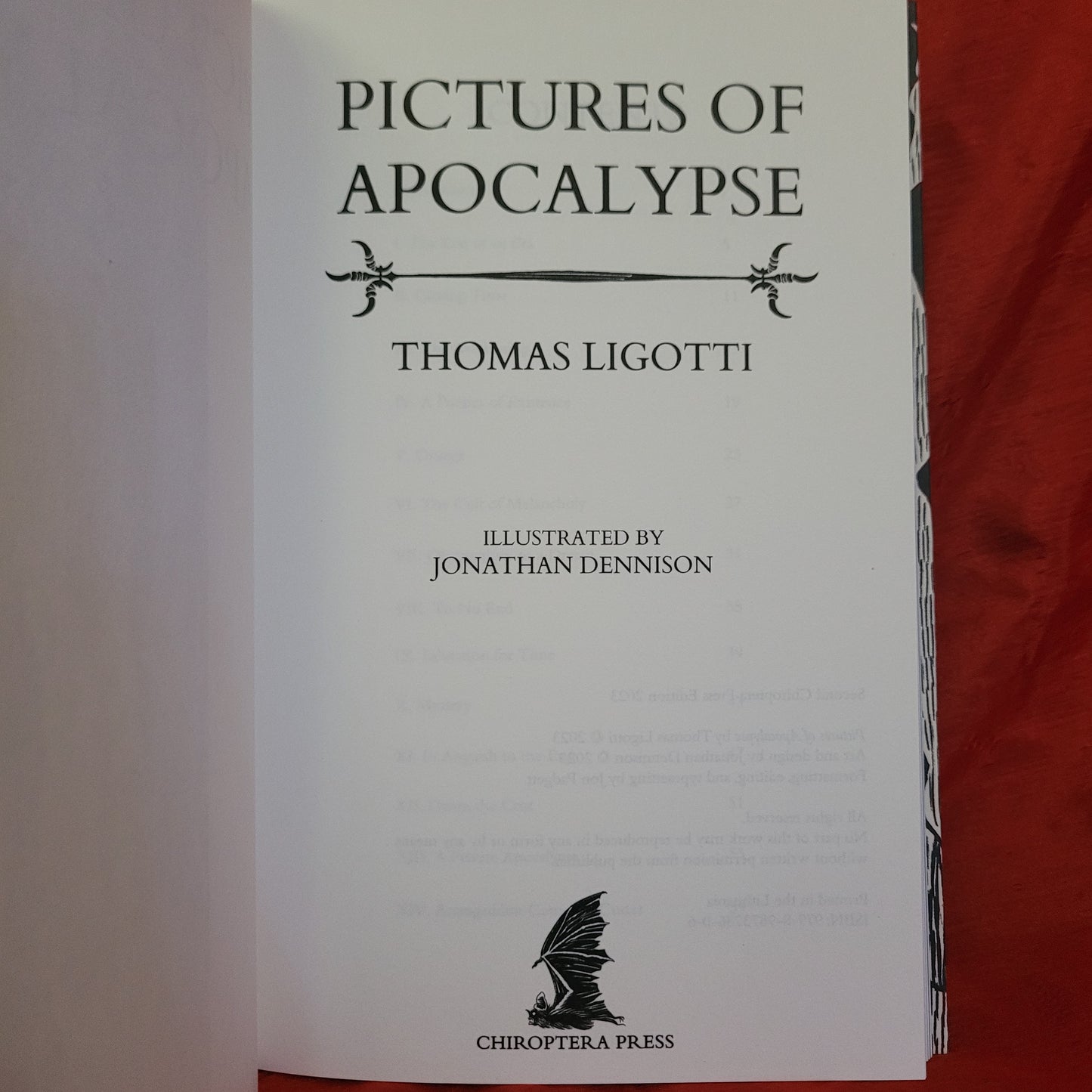 Pictures of Apocalypse by Thomas Ligotti (Chiroptera Press, 2023) Paperback