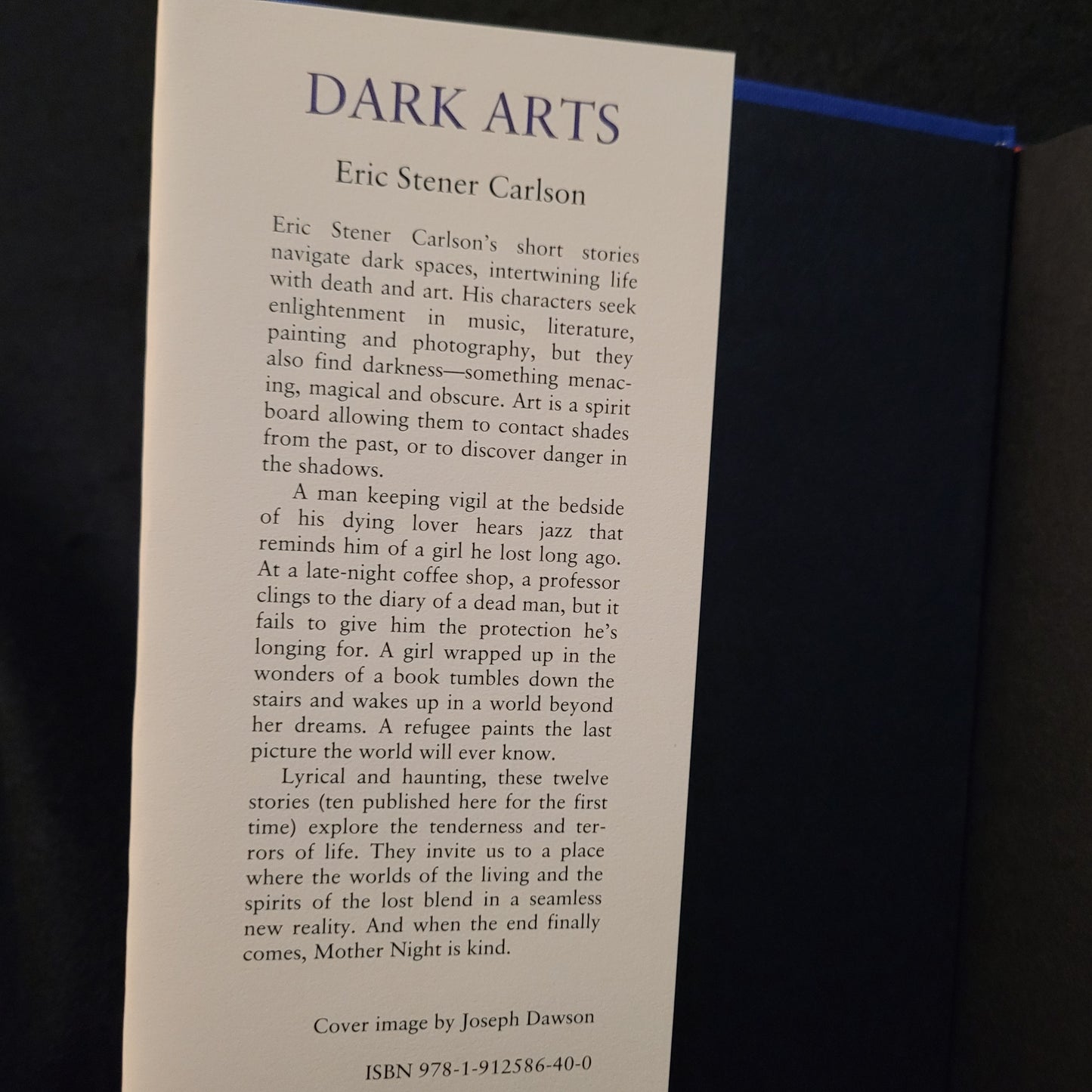Dark Arts by Eric Stener Carlson (Tartarus Press, 2022) Limited Edition Hardcover