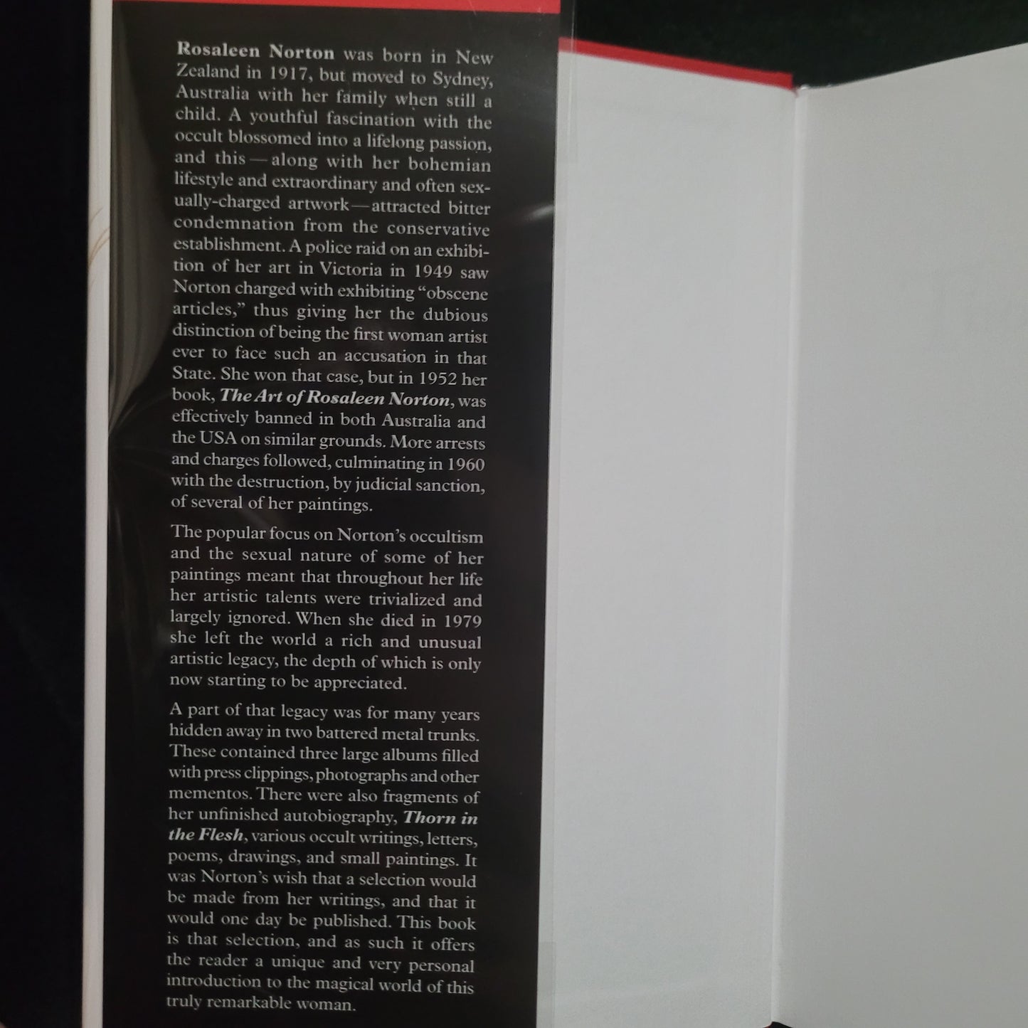 Thorn in the Flesh: A Grim-memoire by Rosaleen Norton With an Introduction by Keith Richmond (The Teitan Press, 2009) Limited Edition Hardcover