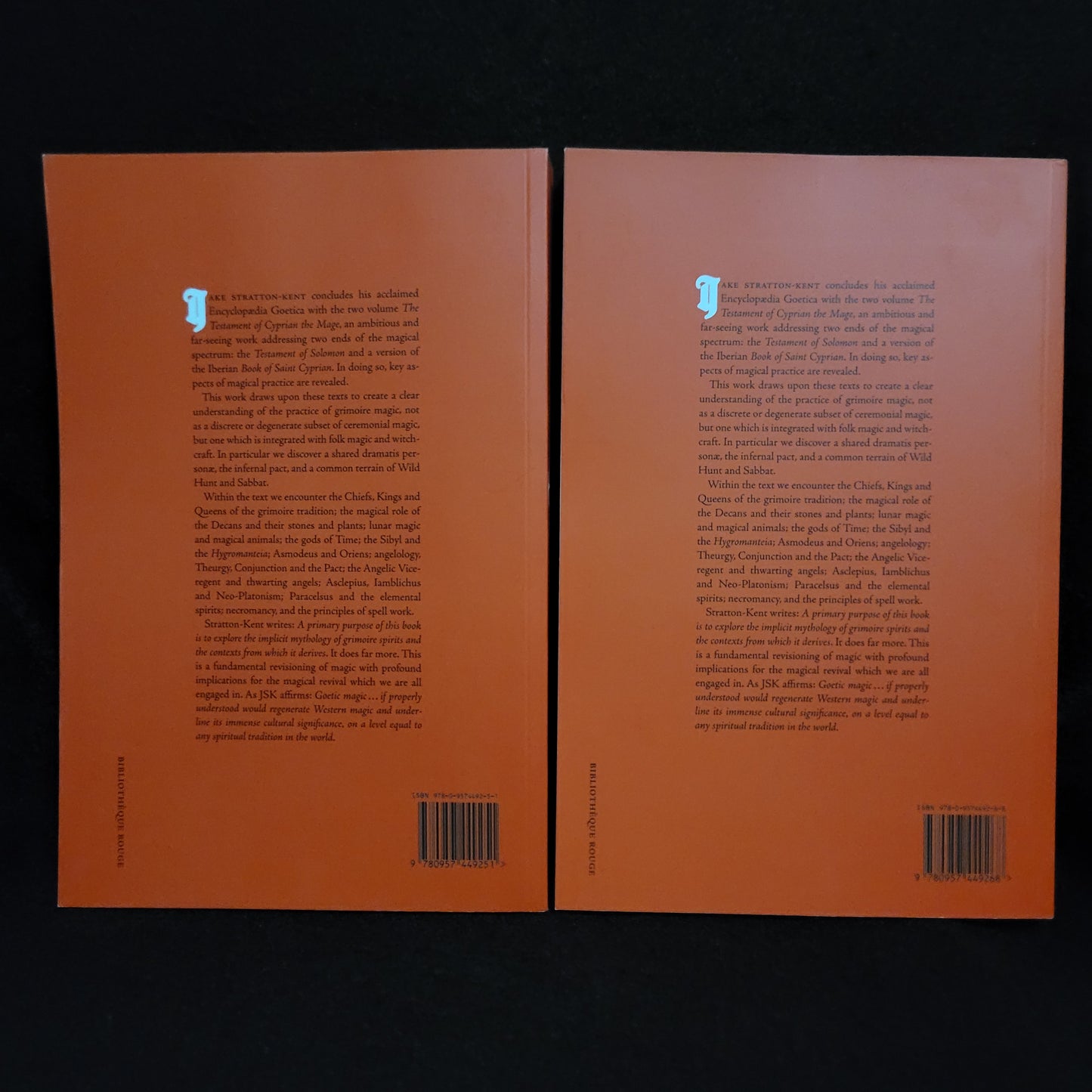 The Testament of Cyprian the Mage by Jake Stratton-Kent (Scarlet Imprint, 2014) Paperback 2 Volumes