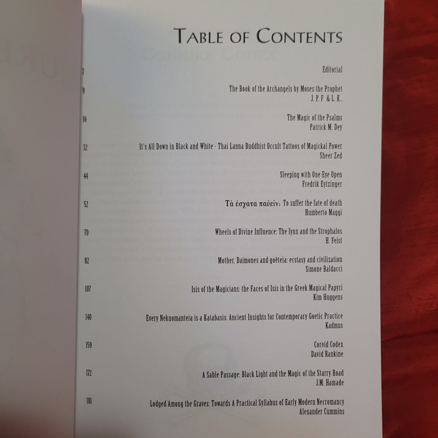 Conjure Codex 5: A Compendium of Invocation, Evocation and Conjuration edited by Jake Stratton-Kent, Dis Albion, and Erzebet Barthold (Hadean Press, 2022)