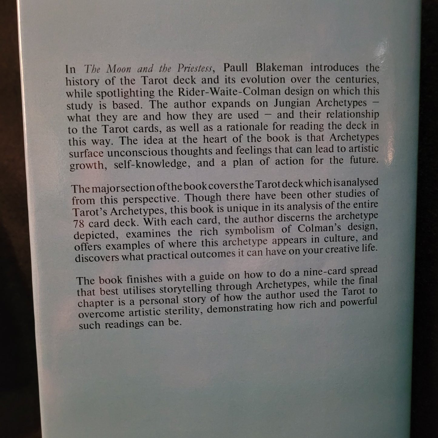 The Moon & the Priestess: Accessing the Creative Unconscious with Tarot's Archetypes by Paull Blakeman (Troy Books, 2023) Hardback Edition with Dust Jacket