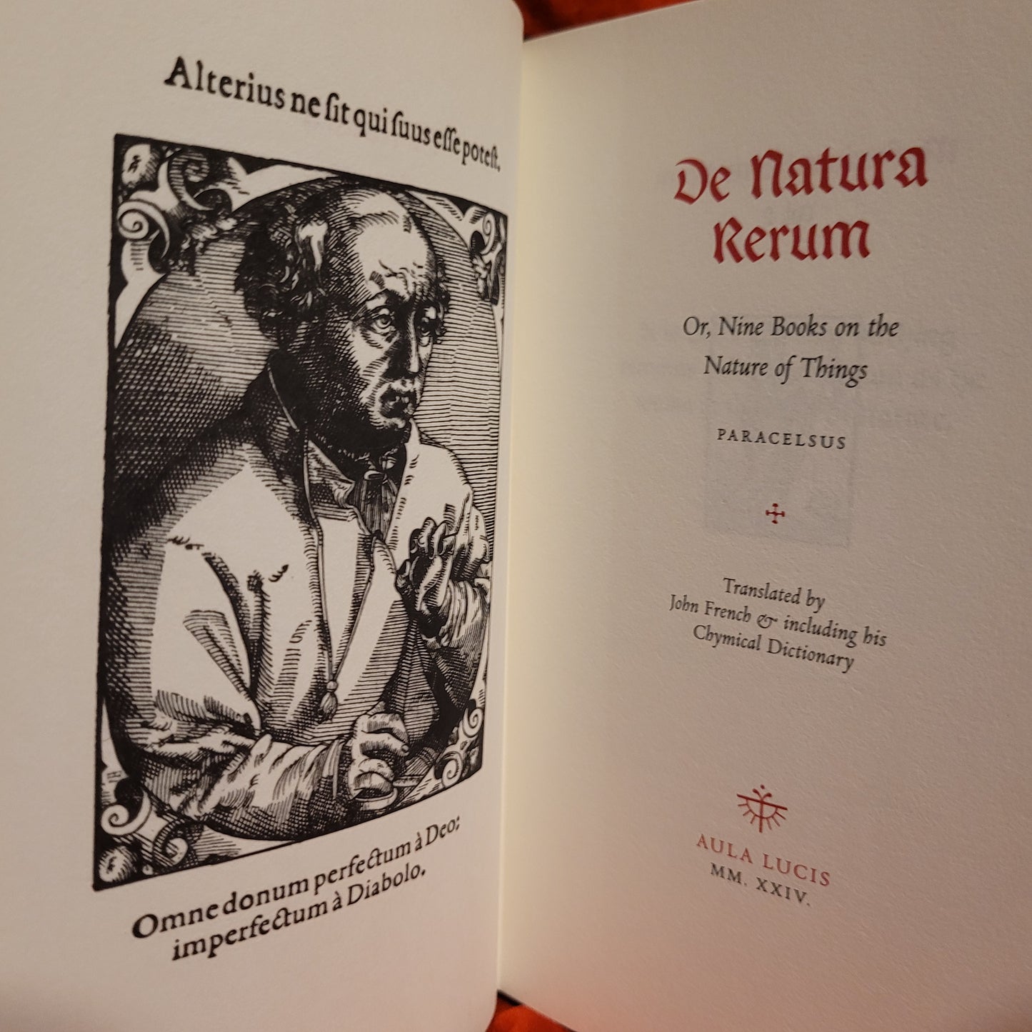 De Natura Rerum by Paracelsus (Aula Lucis, 2024) Deluxe Arcanum Edition Limited to 55 Copies