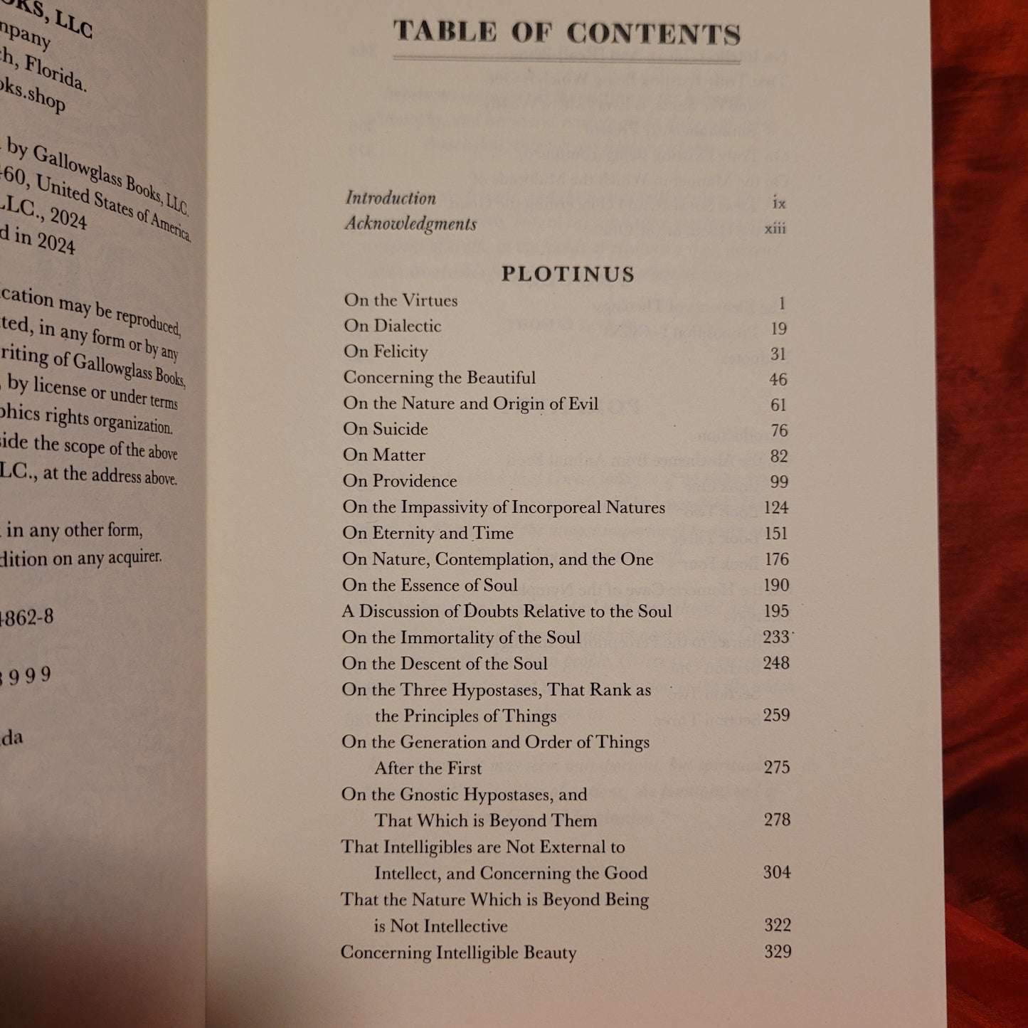 MONAD by Plotinus, Porphyry, and Proclus (Gallowglass Books, 2024) Hardcover