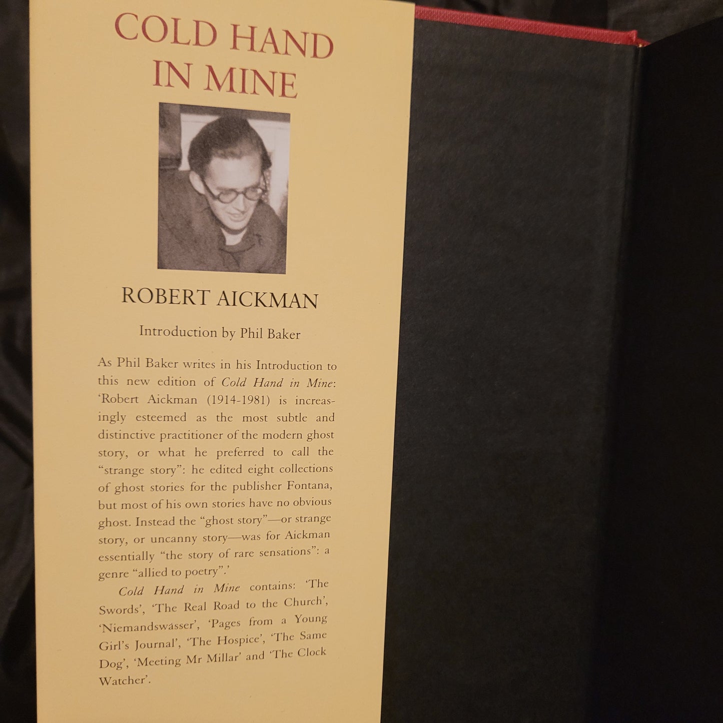 Cold Hand in Mine by Robert Aickman (Tartarus Press, 2016) Hardback Second Tartarus Press Edition