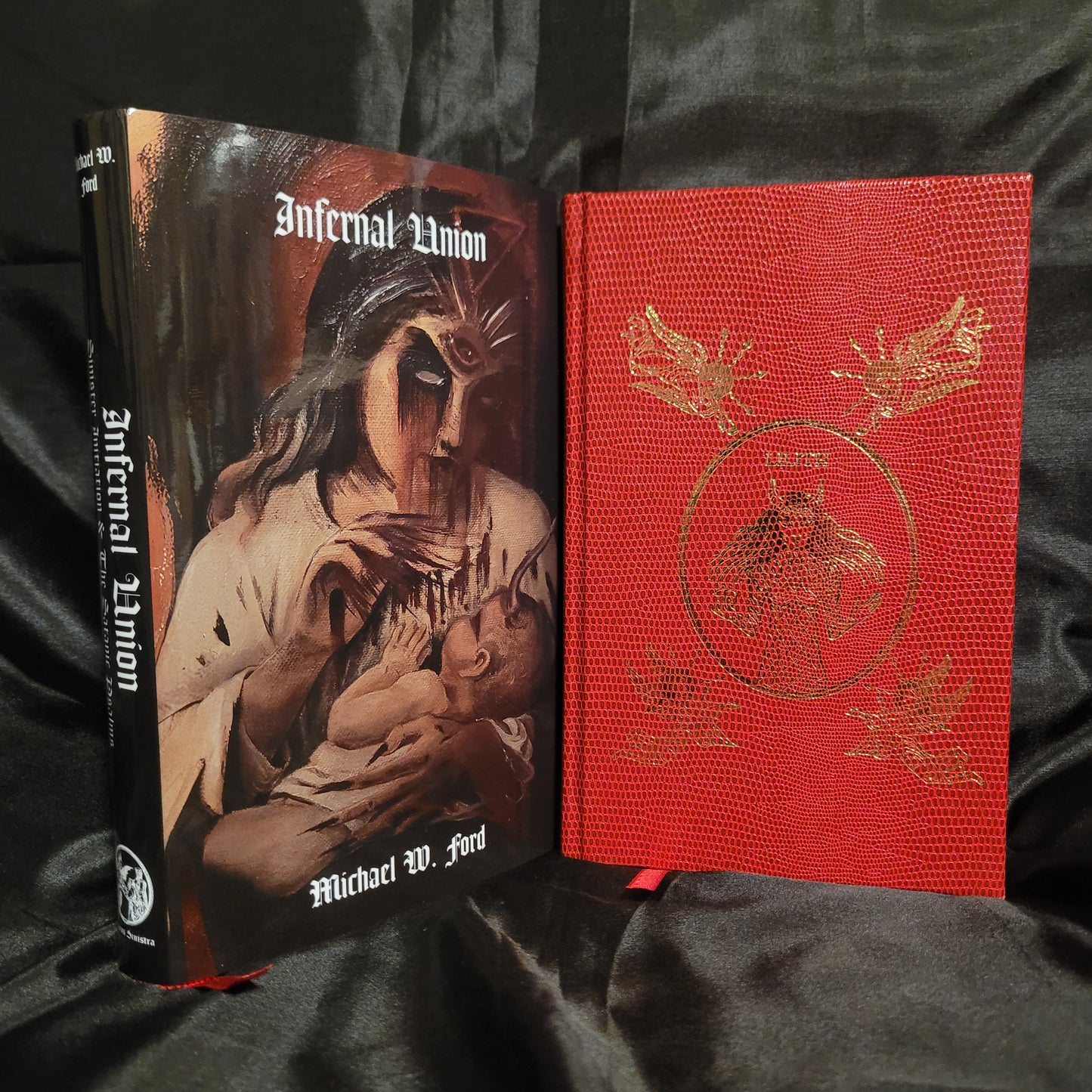 Infernal Union: Sinister Initiation & The Satanic Psalms by Michael W. Ford (Manus Sinistra Publishing, 2024) Limited Edition Hardcover (Red "Lilith" Version)