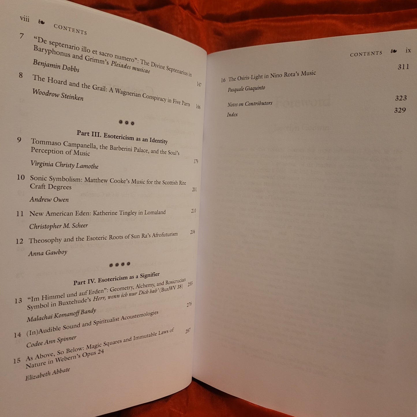 Explorations in Music and Esotericism Edited by Marjorie Roth and Leonard George (University of Rochester Press, 2023) Hardcover