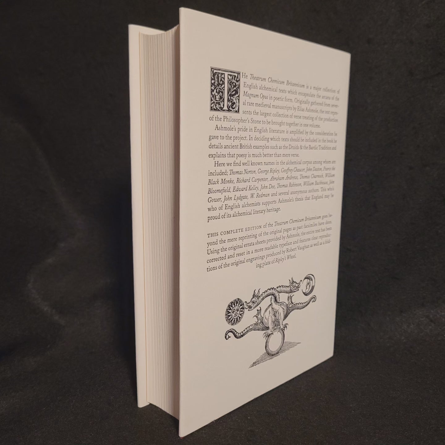 Theatrum Chemicum Britannicum by Elias Ashmole (Ouroboros Press, 2011) Limited Edition Hardcover