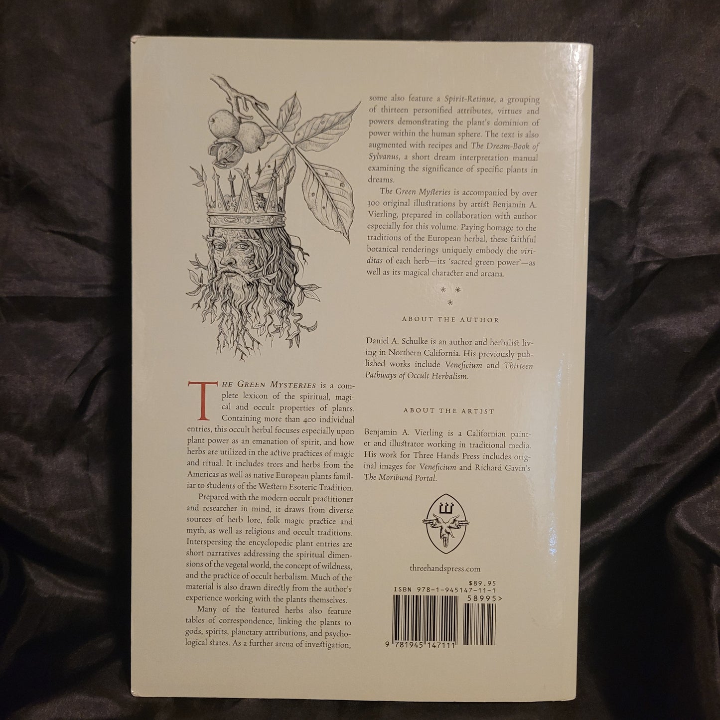 The Green Mysteries: An Occult Herbarium by Daniel A. Schulke with Illustrations by Benjamin A. Vierling (Three Hands Press, 2022) Paperback Edition
