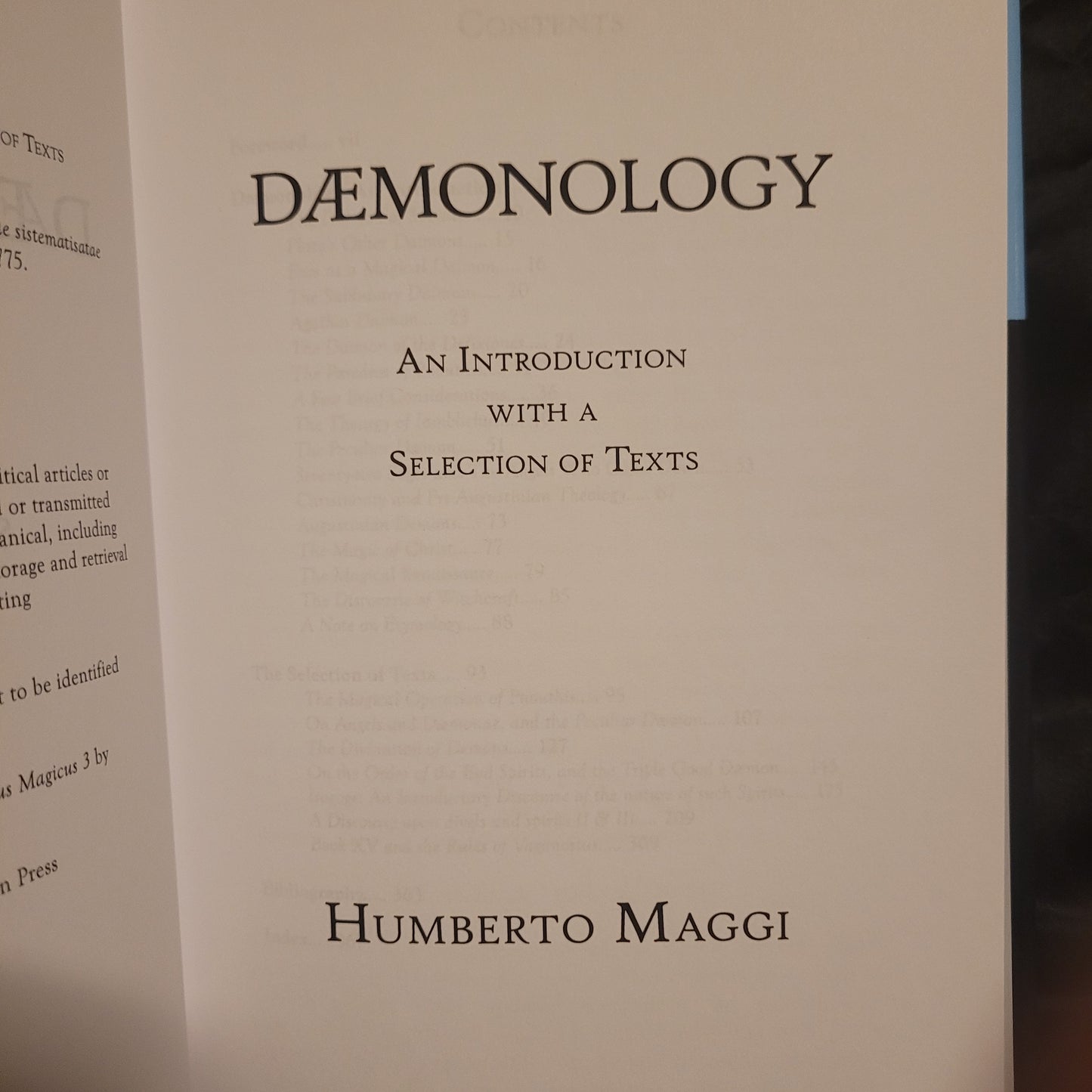 Dæmonology: An Introduction With a Selection of Texts by Humberto Maggi (Hadean Press, 2015) Hardcover Edition