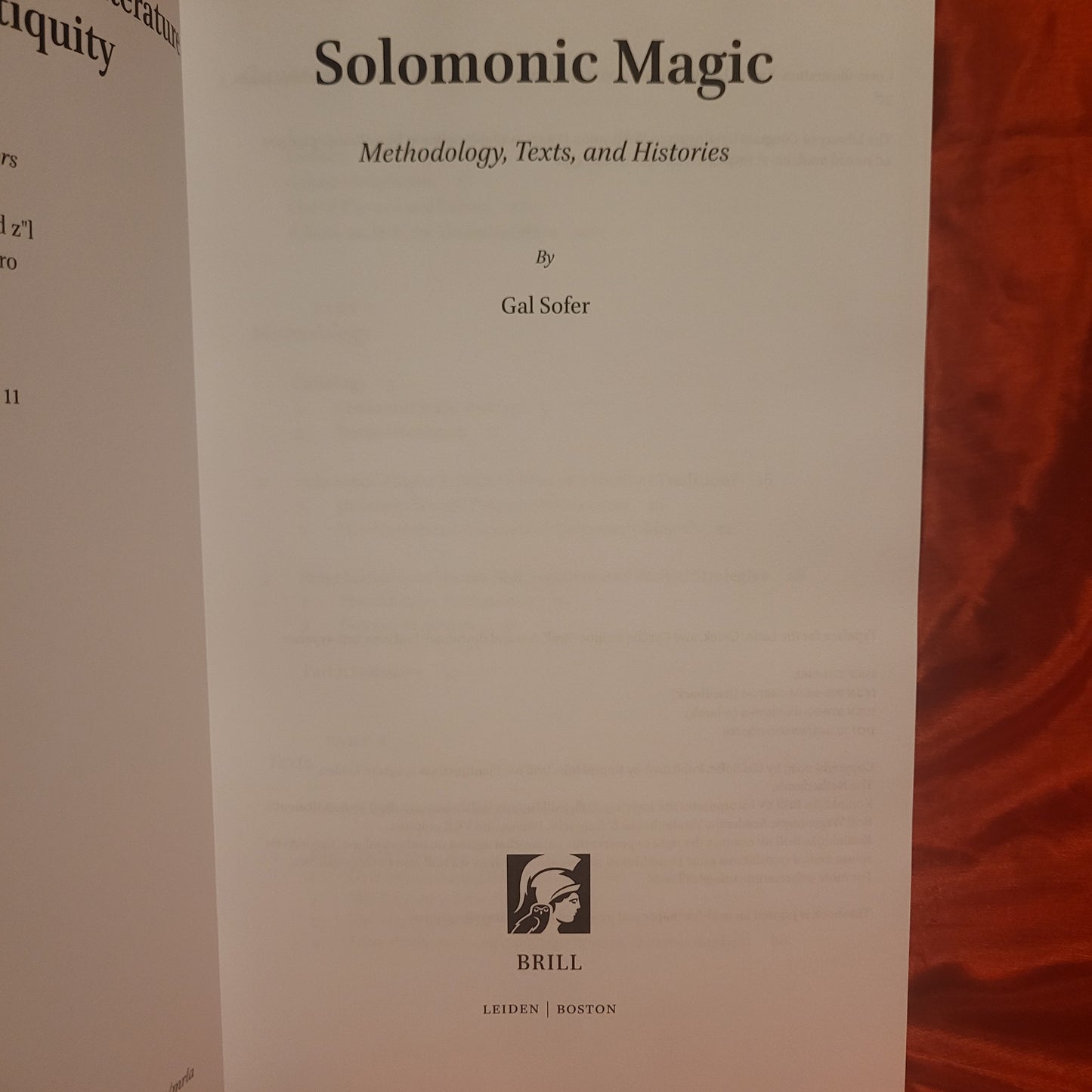 Solomonic Magic: Methodology, Texts, and Histories by Gal Sofer (Brill, 2025) Hardback