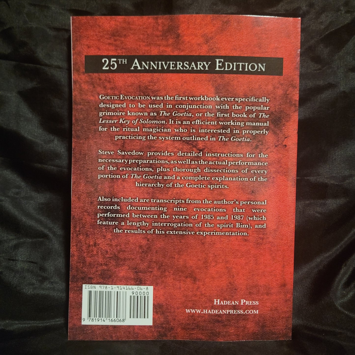 Goetic Evocation by Steve Savedow (Hadean Press, 2022) Paperback