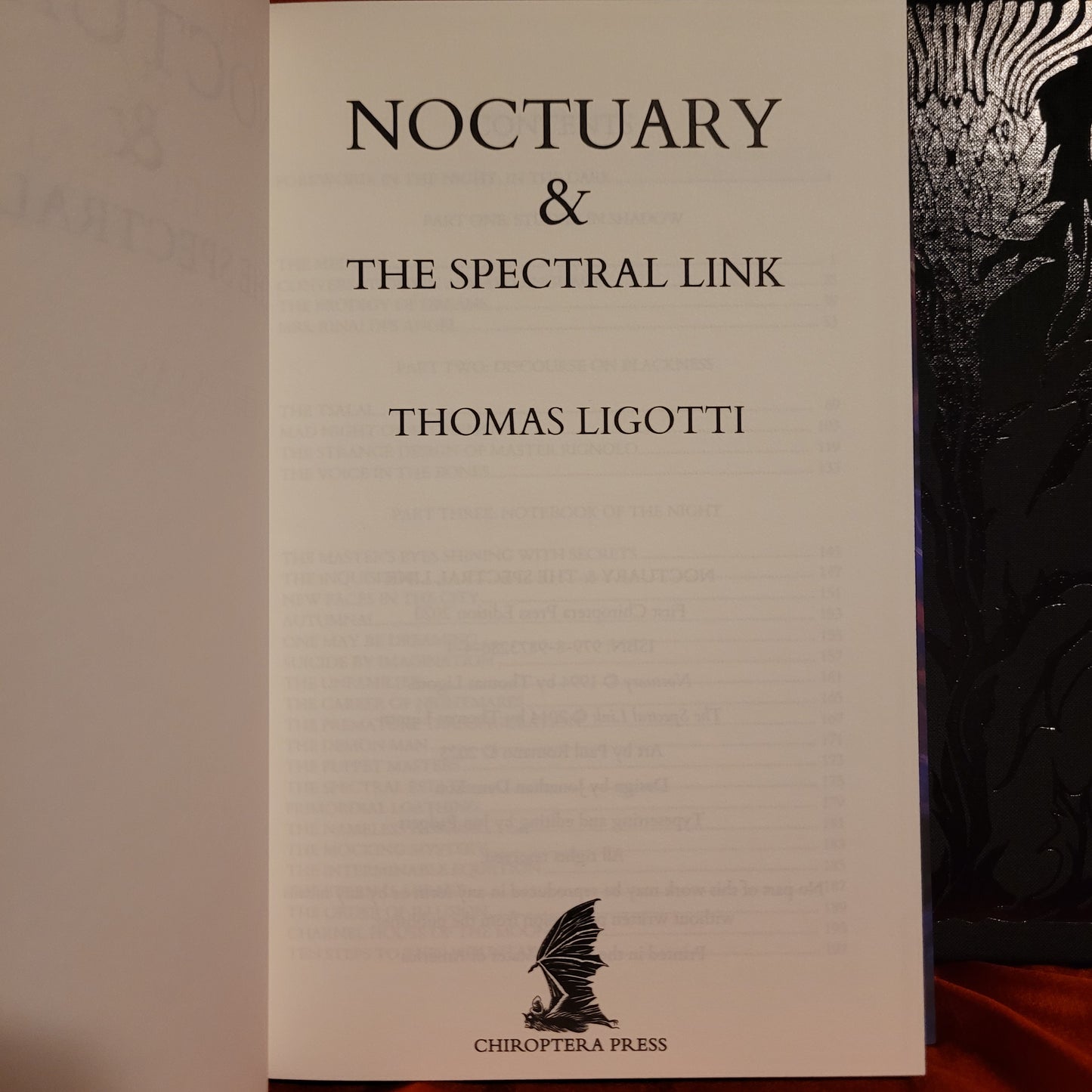 Noctuary & The Spectral Link by Thomas Ligotti (Chiroptera Press, 2023)Signed Deluxe Edition with Slipcase