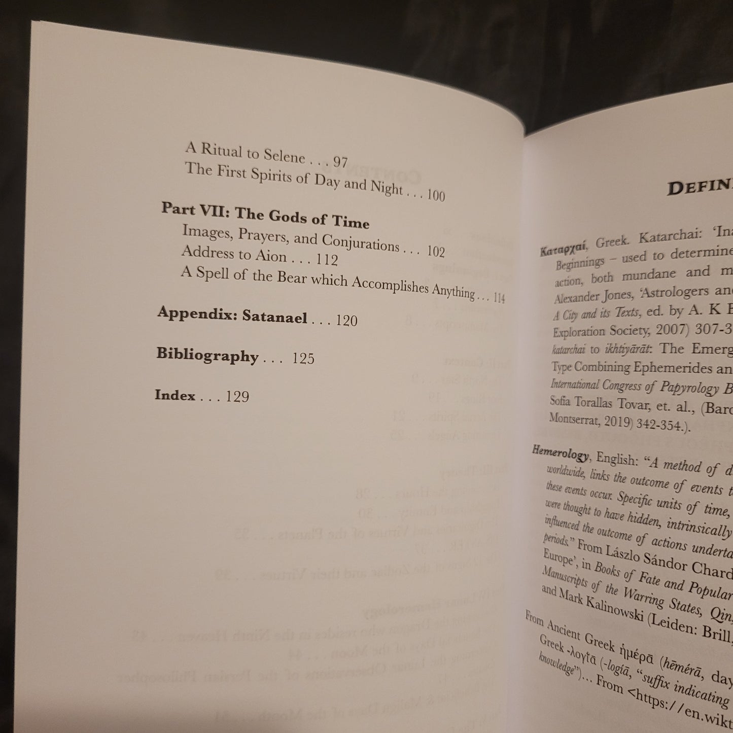 The Hours: The Καταρχαί of Hygromanteia by Matt Hadfield (Hadean Press, 2024) Paperback