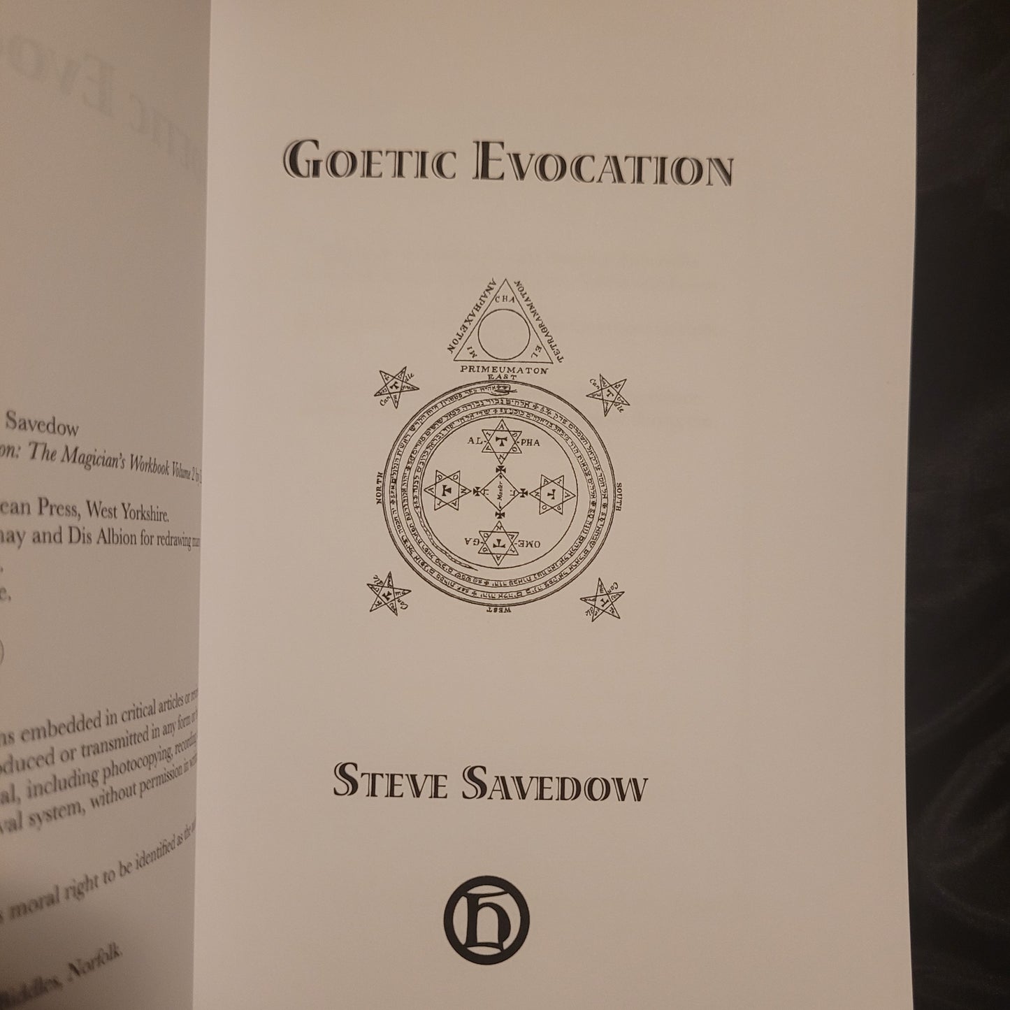Goetic Evocation by Steve Savedow (Hadean Press, 2022) Paperback