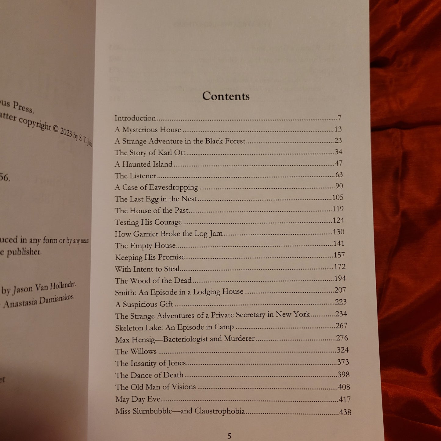 The Willows and Others: Collected Short Fiction of Algernon Blackwood, Volume 1 Edited by S.T. Joshi (Hippocampus Press, 2023) Paperback