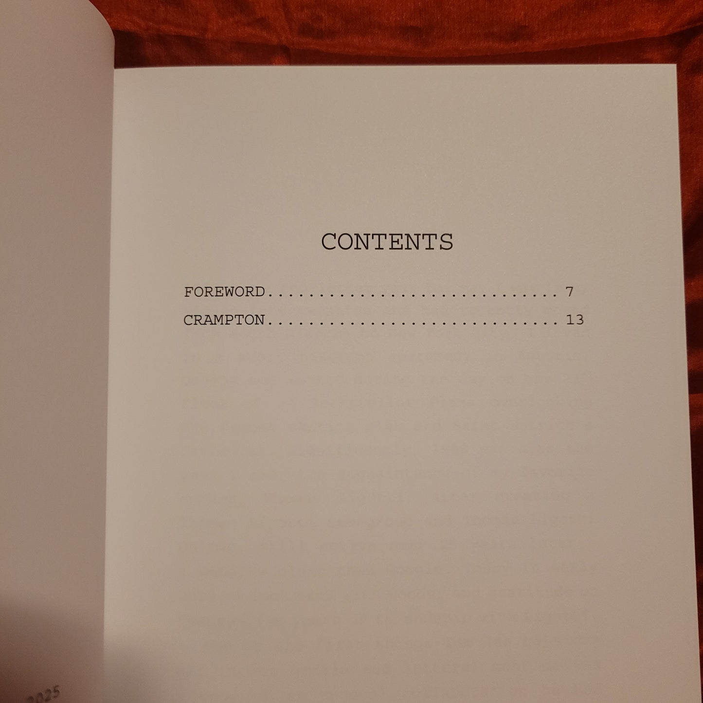 Crampton by Thomas Ligotti and Brandon Trenz (Chiroptera Press, 2025) Second Edition Softcover