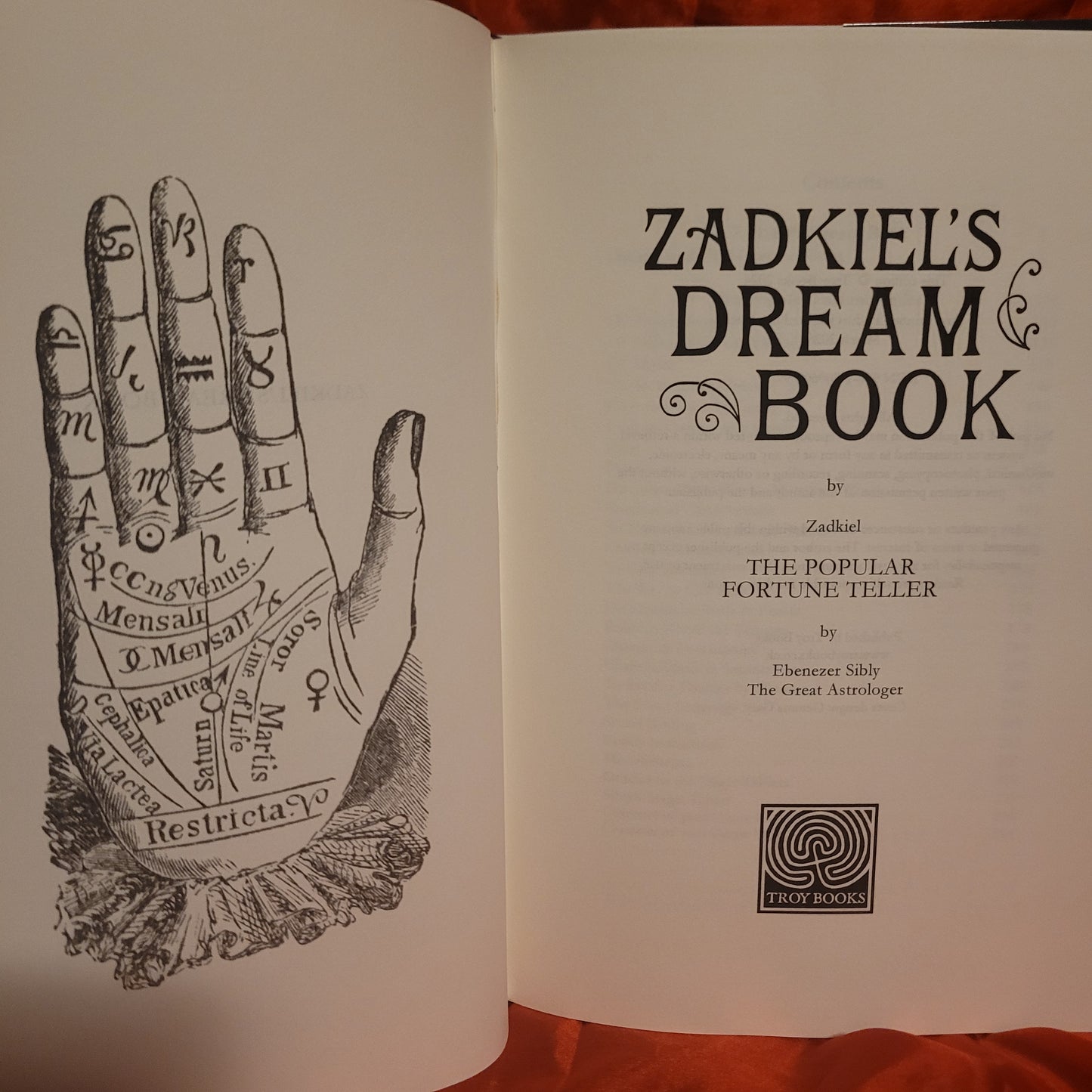 Zadkiel’s Dream Book & The Popular Fortune Teller by Zadkiel & Ebenezer Sibley (Troy Books, 2025) Dust Jacketed Hardback