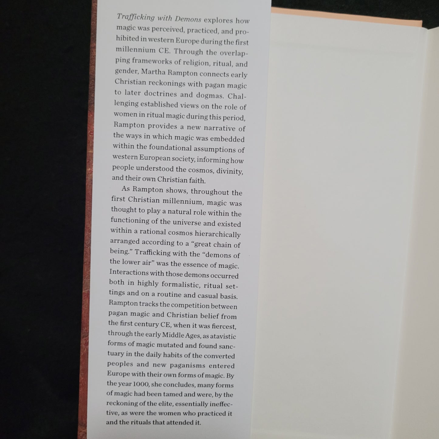 Trafficking with Demons: Magic, Ritual, and Gender from Late Antiquity to 1000 (Cornell University Press, 2021) Hardcover