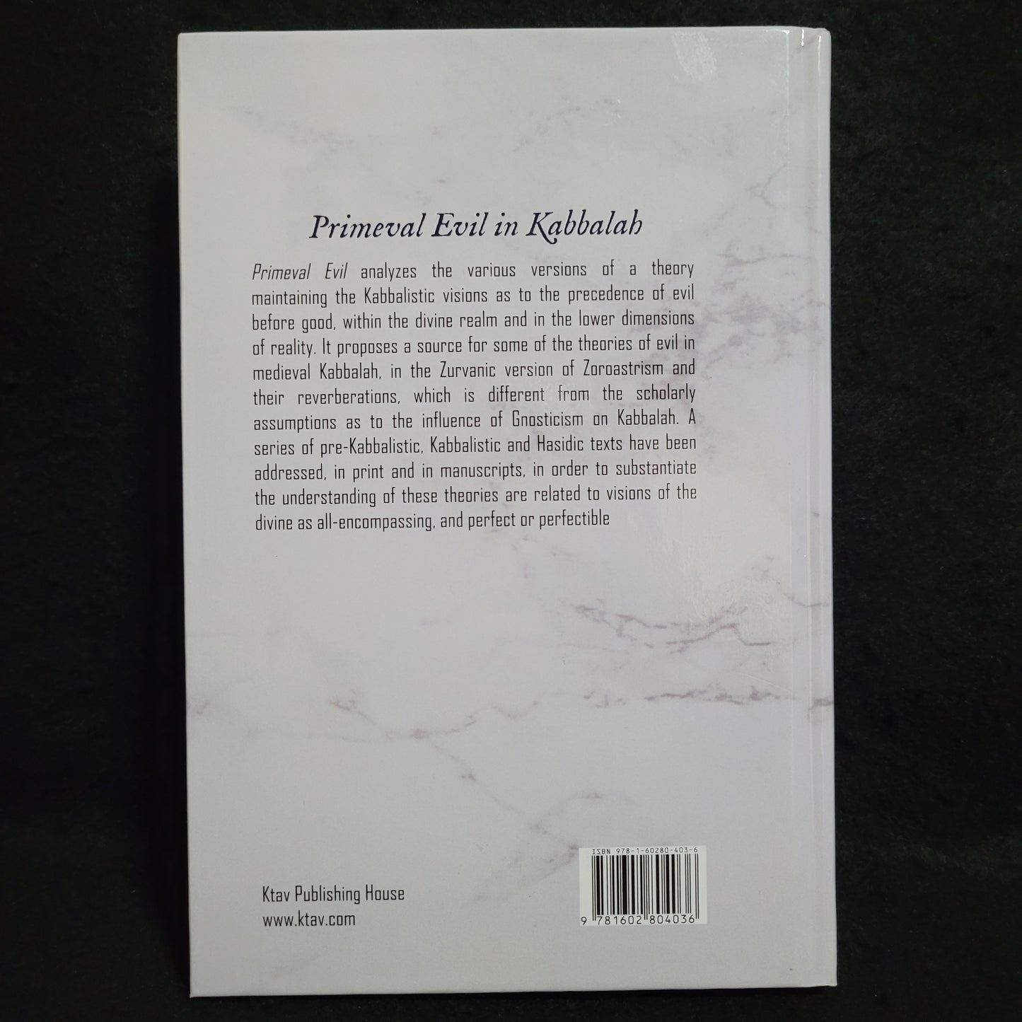 Primeval Evil in Kabbalah by Moshe Idel Hardcover