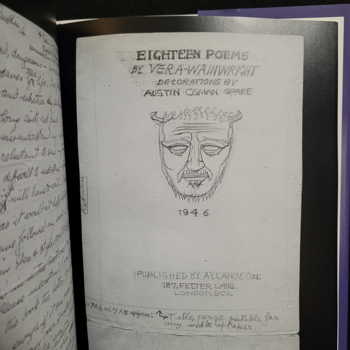 Dearest Vera: Facsimile Holograph Letters to Vera Wainwright by Austin Osman Spare (Fulgur Limited, 2010) Hardcover