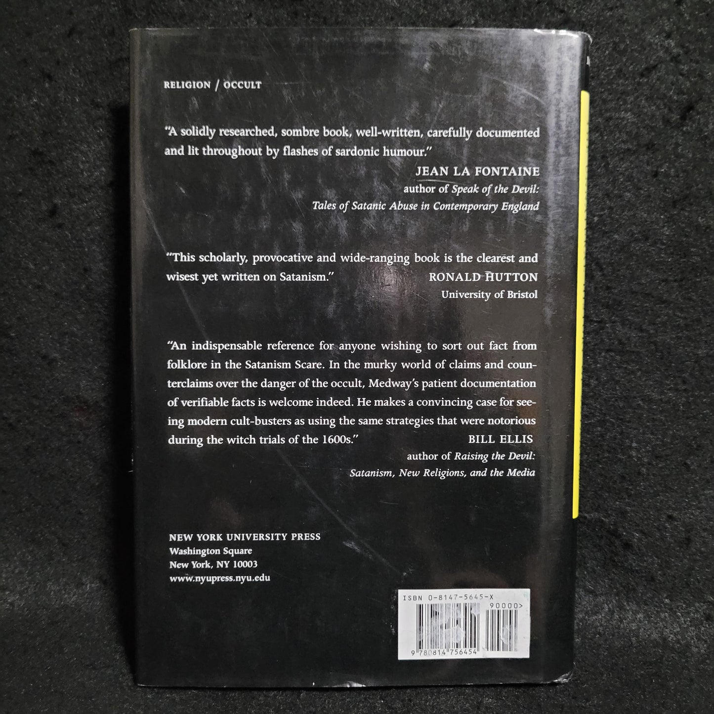 Lure of the Sinister: The Unnatural History of Satanism by Gareth J. Medway (New York University Press, 2001) Hardcover