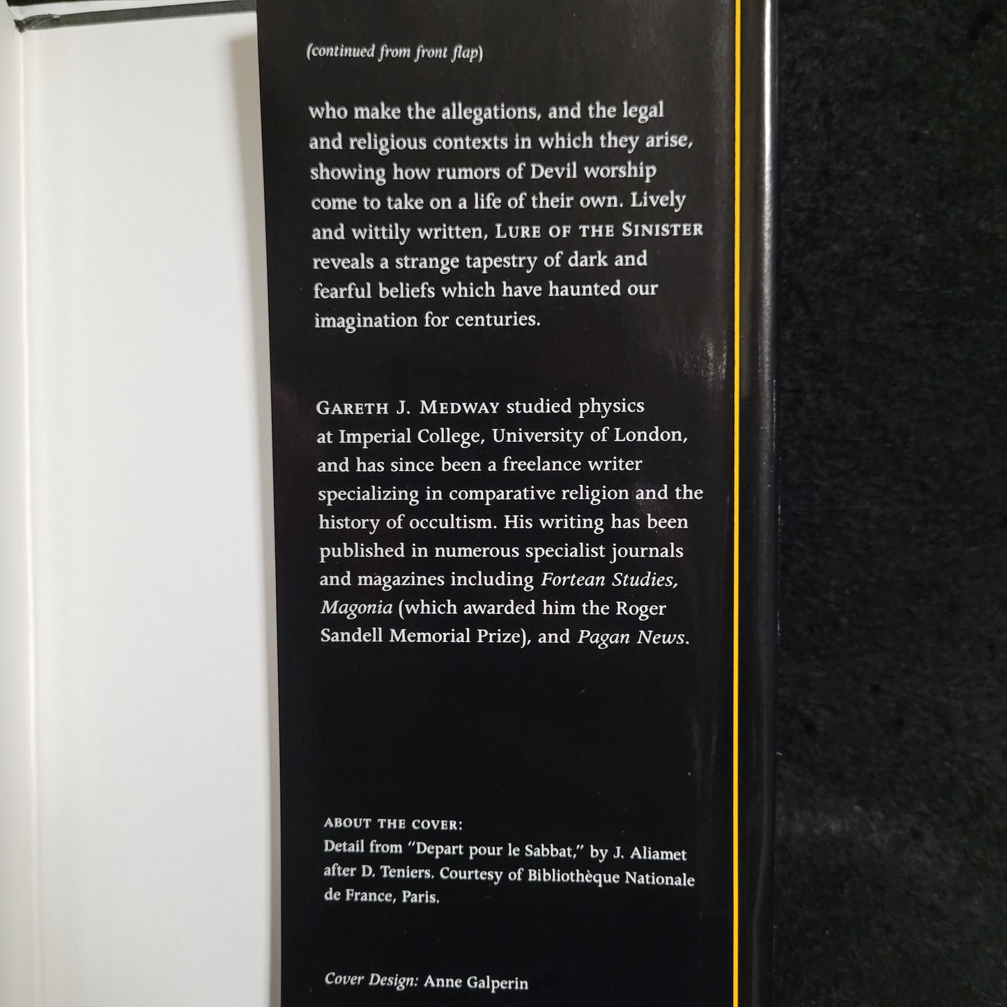 Lure of the Sinister: The Unnatural History of Satanism by Gareth J. Medway (New York University Press, 2001) Hardcover
