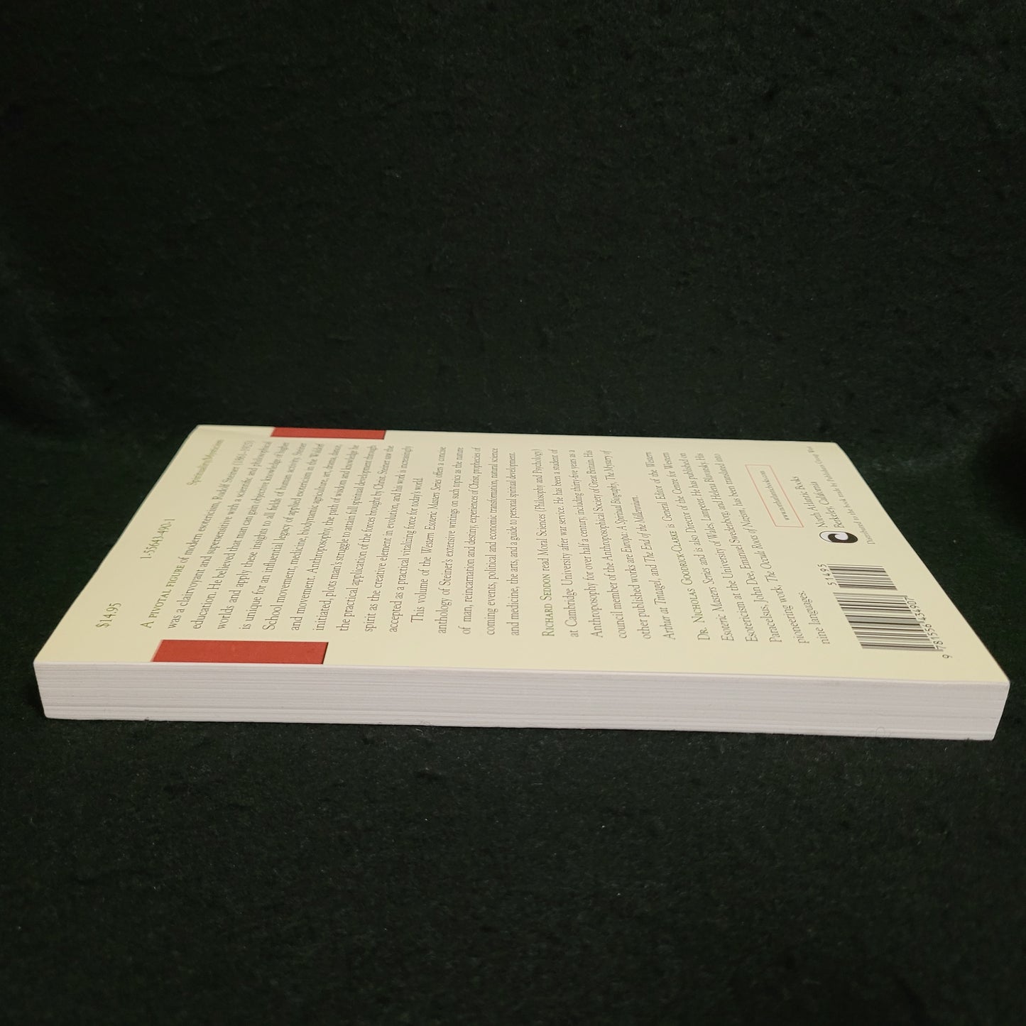 Rudolf Steiner edited by Richard Seddon (North Atlantic Books, 2004) Western Esoteric Masters Series