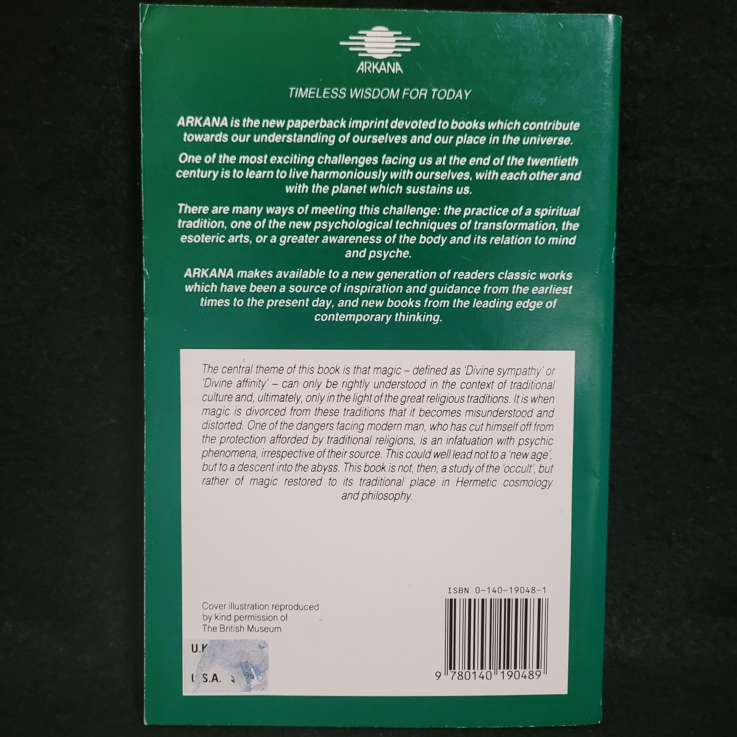 The Philosophy of Magic by Arthur Versluis (Arkana, 1986) Paperback