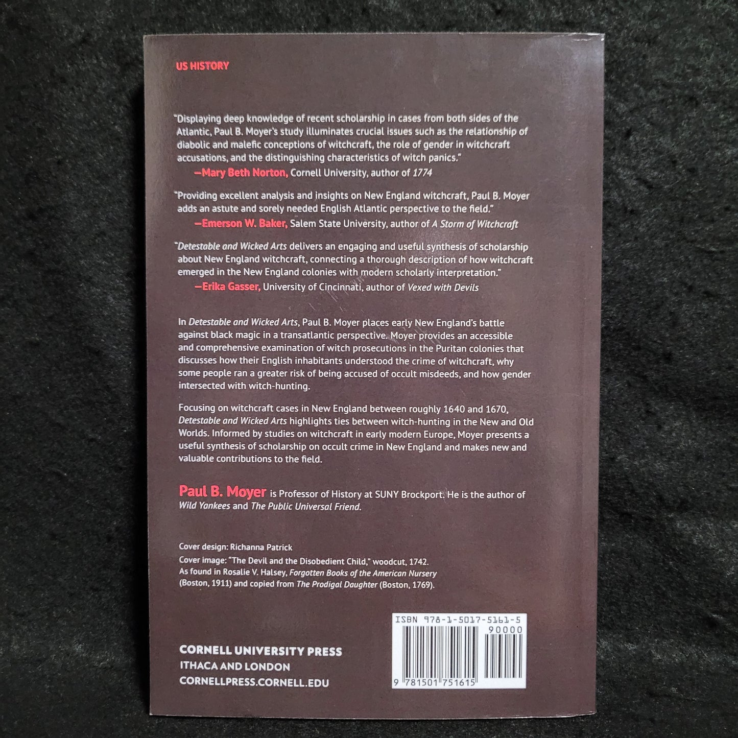 Detestable and Wicked Arts: New England and Witchcraft in the Early Modern Atlantic World by Paul B. Moyer (Cornell University Press, 2020) Paperback