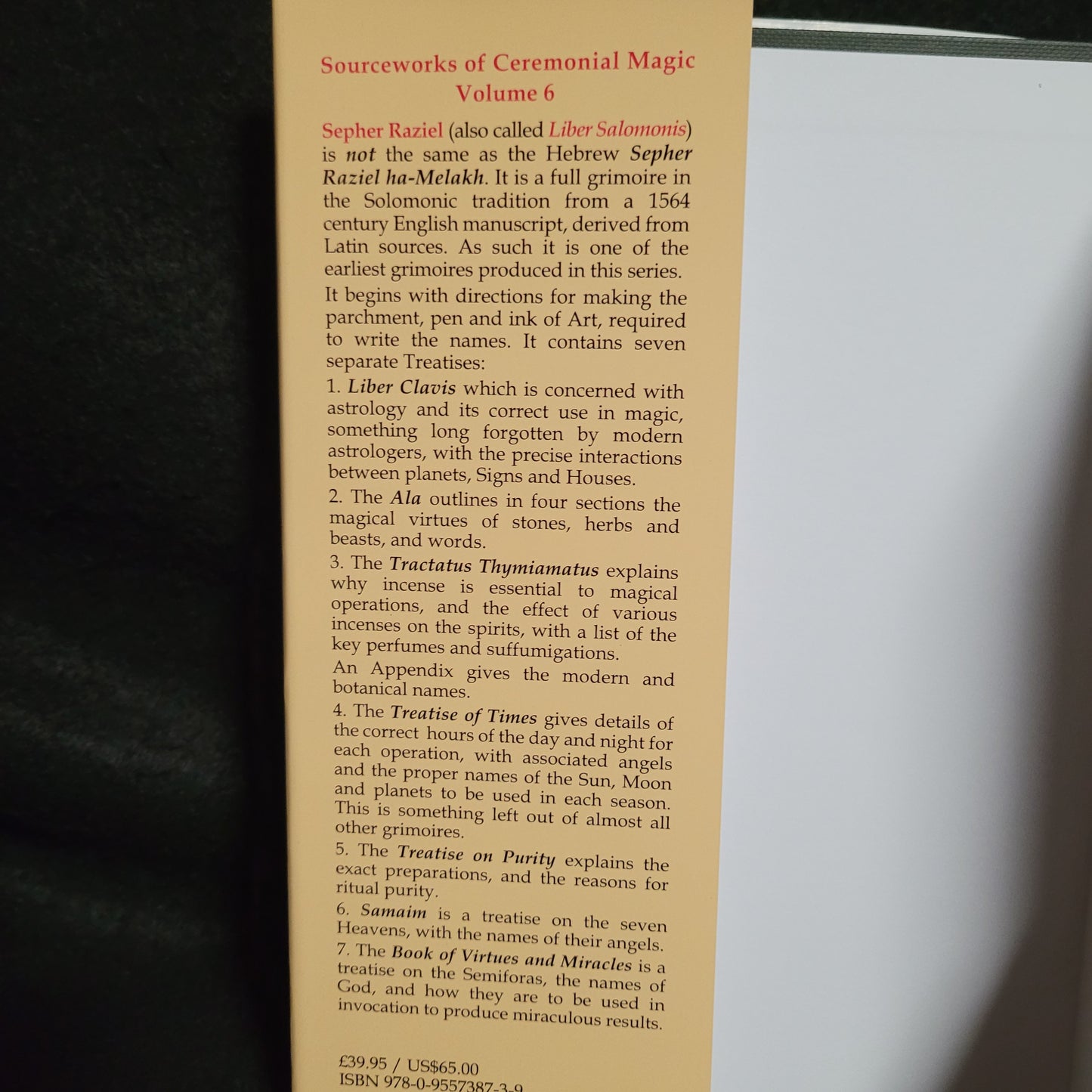 Sepher Raziel: Liber Salomonis: a sixteenth century English grimoire Sourceworks of Ceremonial Magic Volume 6 edited by Don Karr & Stephen Skinner (Golden Hoard Press, 2017) Hardcover