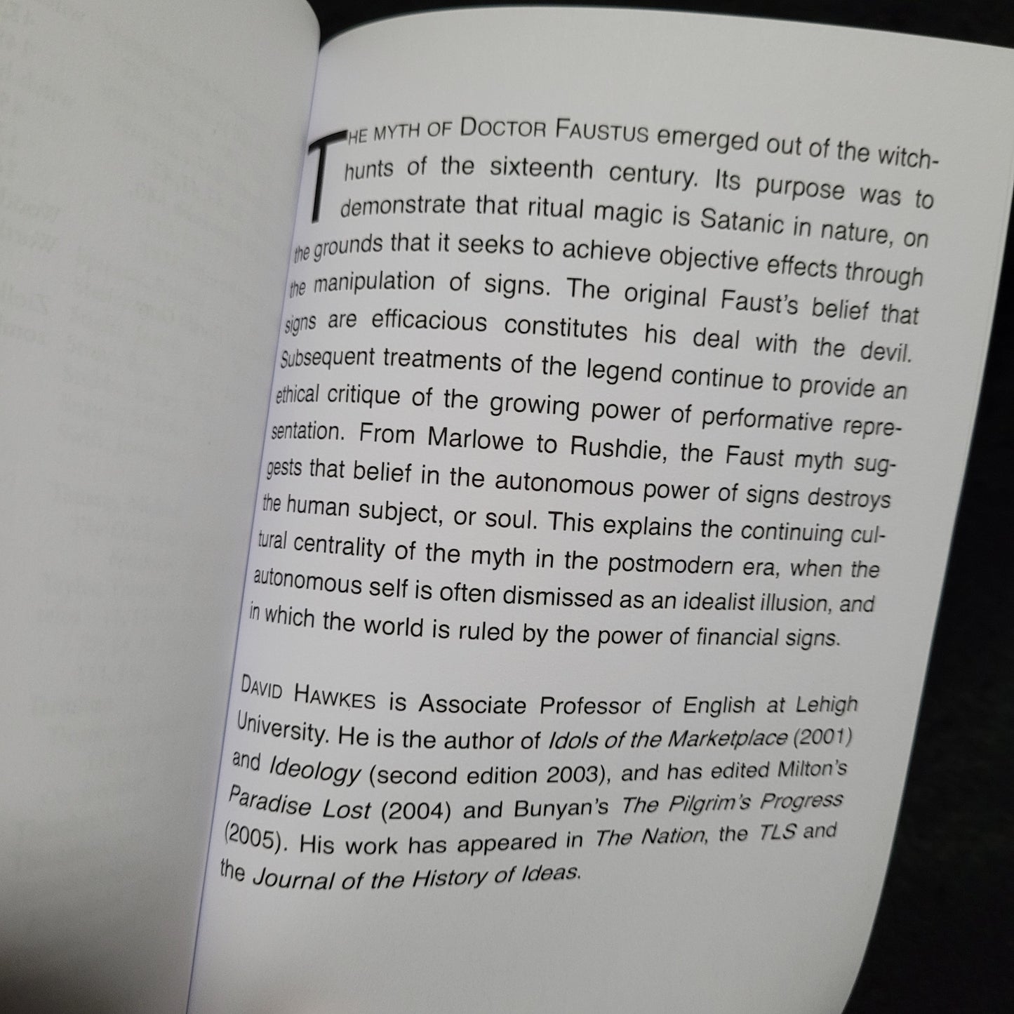 The Faust Myth: Religion and the Rise of Representation by David Hawkes (Palgrave Macmillan, 2007) Paperback