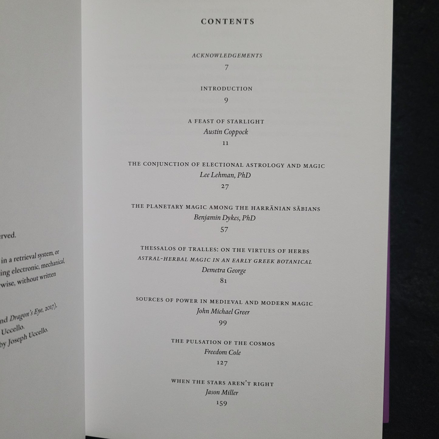 The Celestial Art: Essays on Astrological Magic Edited by Austin Coppock and Daniel A. Schulke (Three Hands Press, 2018) Hardcover Edition