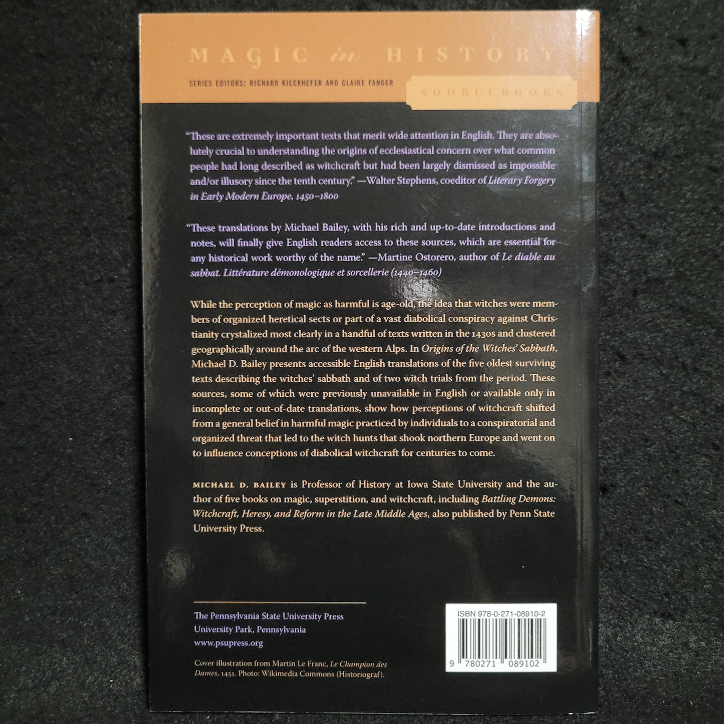 Origins of the Witches' Sabbath, Magic in History Sourcebooks by Michael D. Bailey (The Pennsylvania State University Press, 2021) Paperback