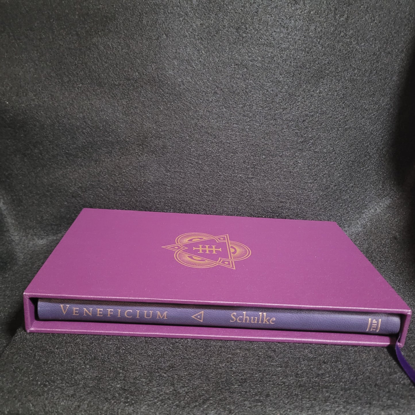 Veneficium: Magic, Witchcraft and the Poison Path by Daniel A. Schulke (Three Hands Press, 2017) Second and Revised Edition Deluxe Edition Bound in Quarter Purple Goatskin and Slipcase Limited to 50 Copies