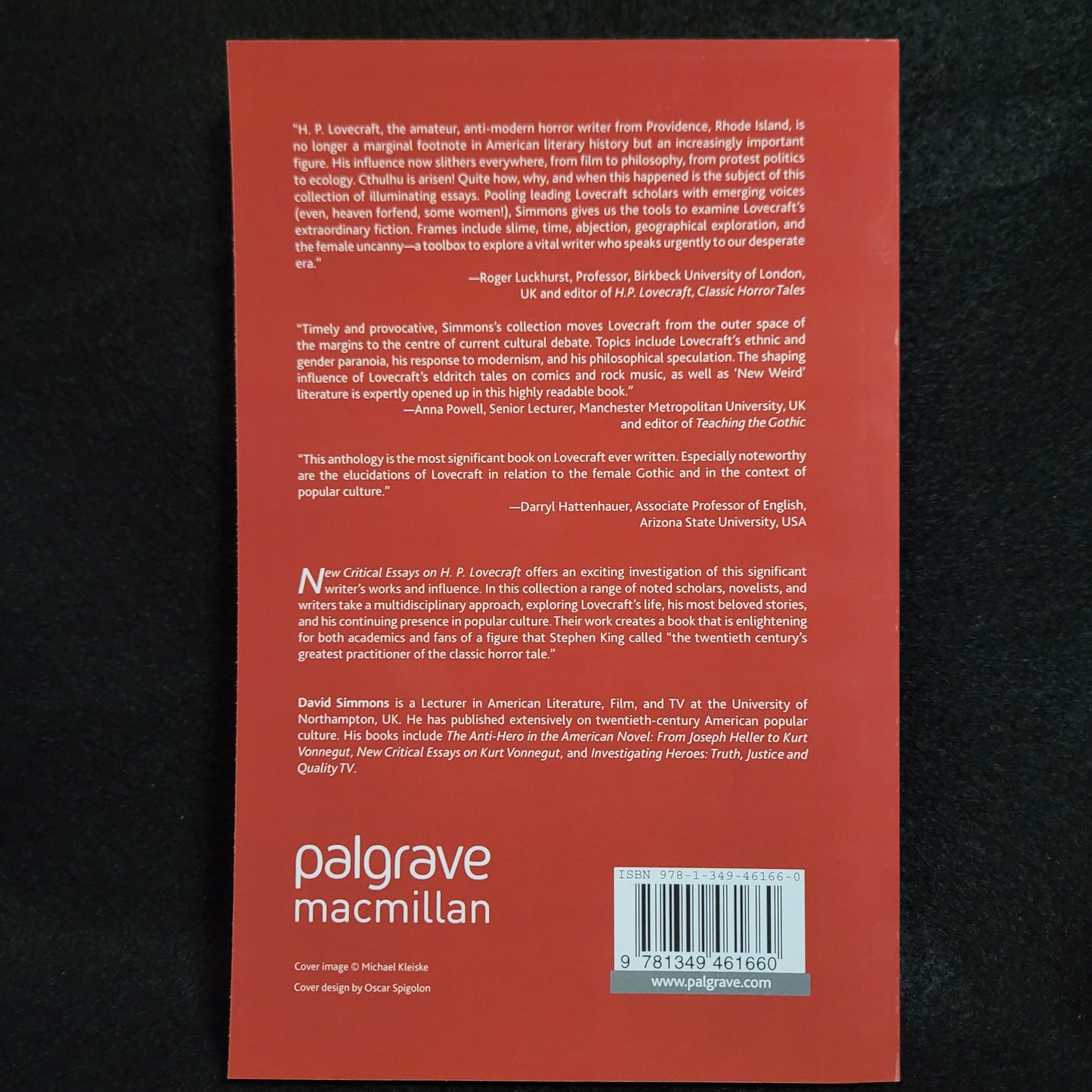 New Critical Essays on H.P. Lovecraft edited by David Simmons (Palgrave Macmillan, 2013) Paperback