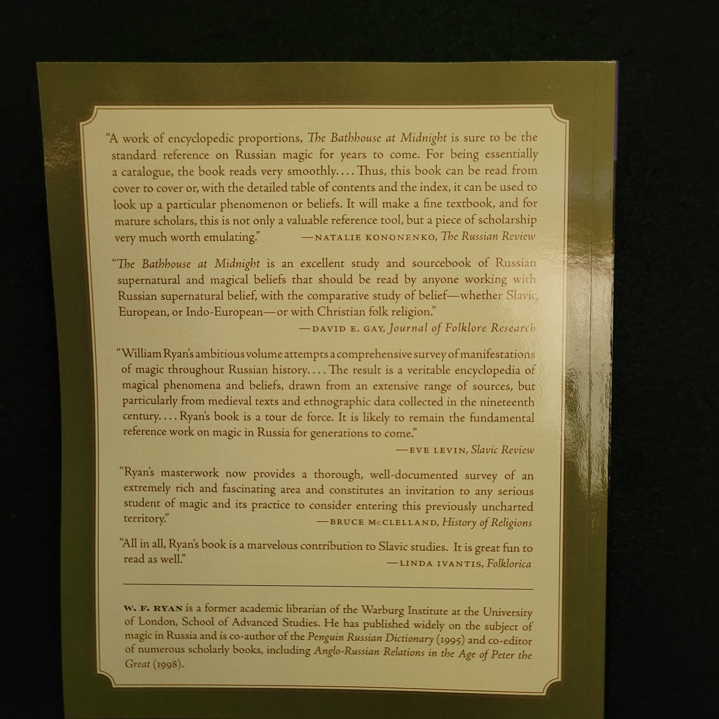 The Bathhouse at Midnight: An Historical Survey of Magic and Divination in Russia by W.F. Ryan (The Pennsylvania State University Press, 1999) Paperback