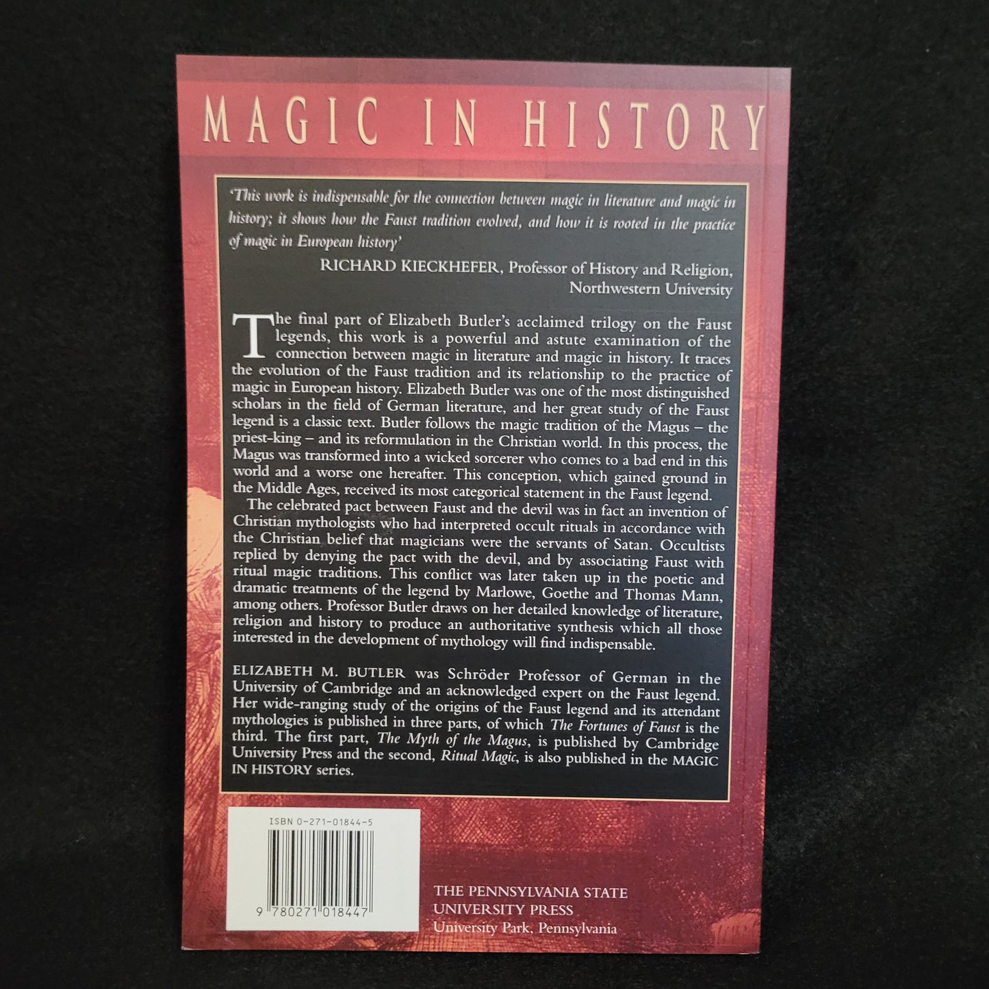 The Fortunes of Faust (Magic in History) by Elizabeth M. Butler (The Pennsylvania State University Press, 1998) Paperback