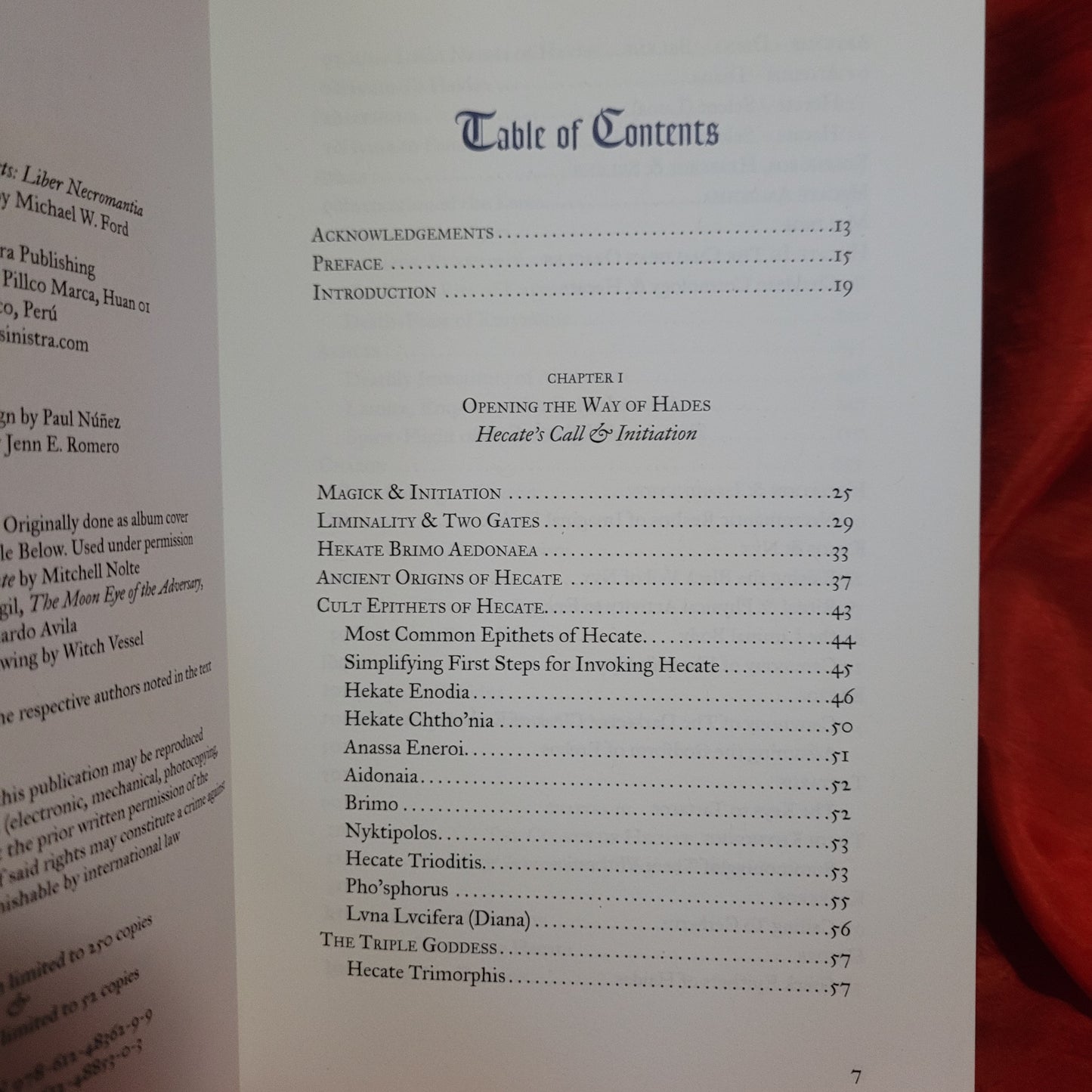 Hecate & The Black Arts: Liber Necromantia by Michael W. Ford (Manus Sinistra Publishing, 2022) Deluxe Edition Limited to 52 Copies