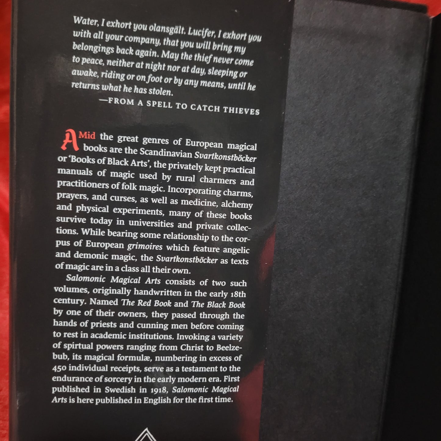 Salomonic Magical Arts: Being two Swedish Books of the Black Art, comprising The Red Book and the Black Book translated by Fredrik Eytzinger (Three Hands Press, 2013) Limited Edition Hardcover