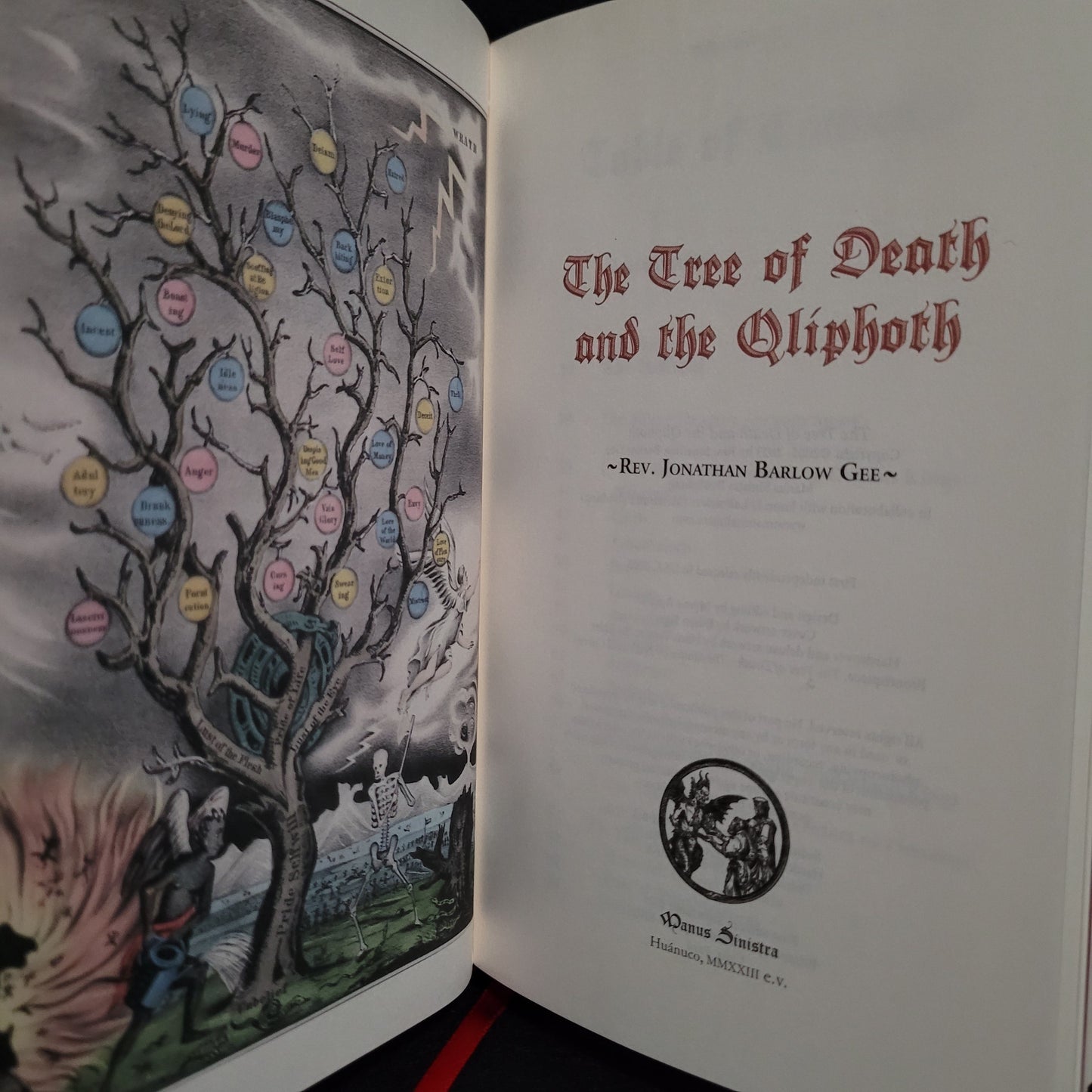 The Tree of Death and the Qliphoth by Rev. Jonathan Gee (Manus Sinistra Publishing, 2023) Hardcover Edition