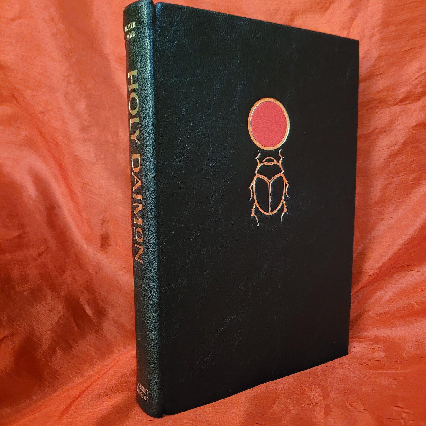 Holy Daimon by Frater Acher (Scarlet Imprint, 2023) Fine Edition Bound in Full Black Goatskin with Marbled Slipcase