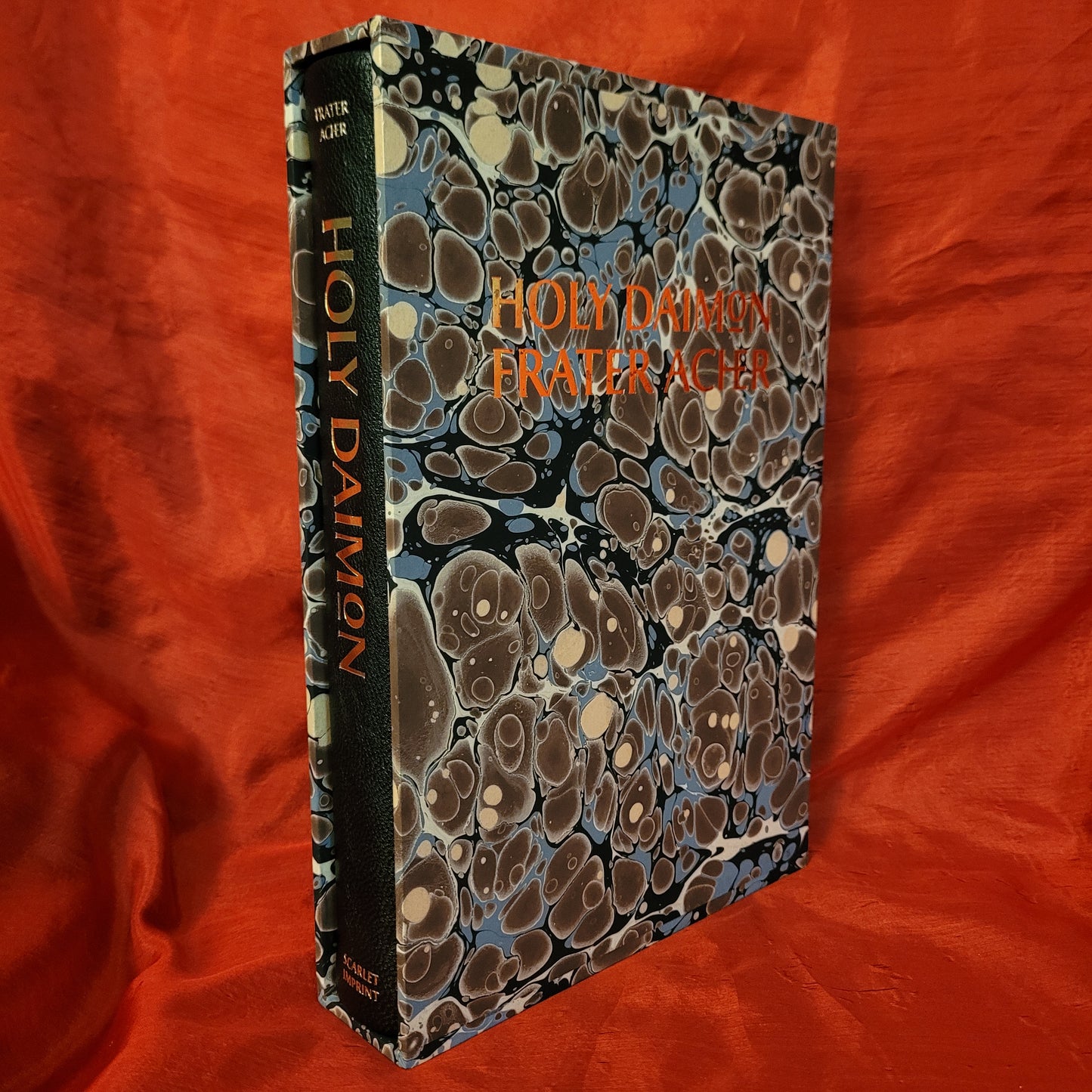 Holy Daimon by Frater Acher (Scarlet Imprint, 2023) Fine Edition Bound in Full Black Goatskin with Marbled Slipcase