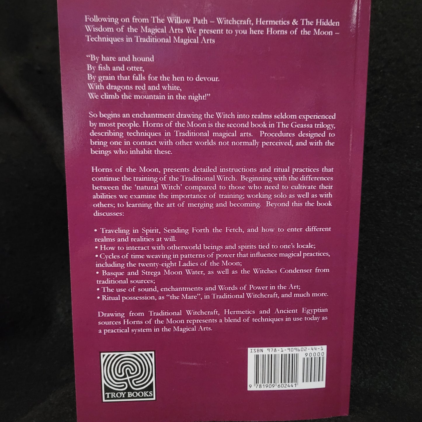 Horns of the Moon: Techniques in the Traditional Magical Arts by Kerry Wisner (Troy Books, 2021) Paperback Edition