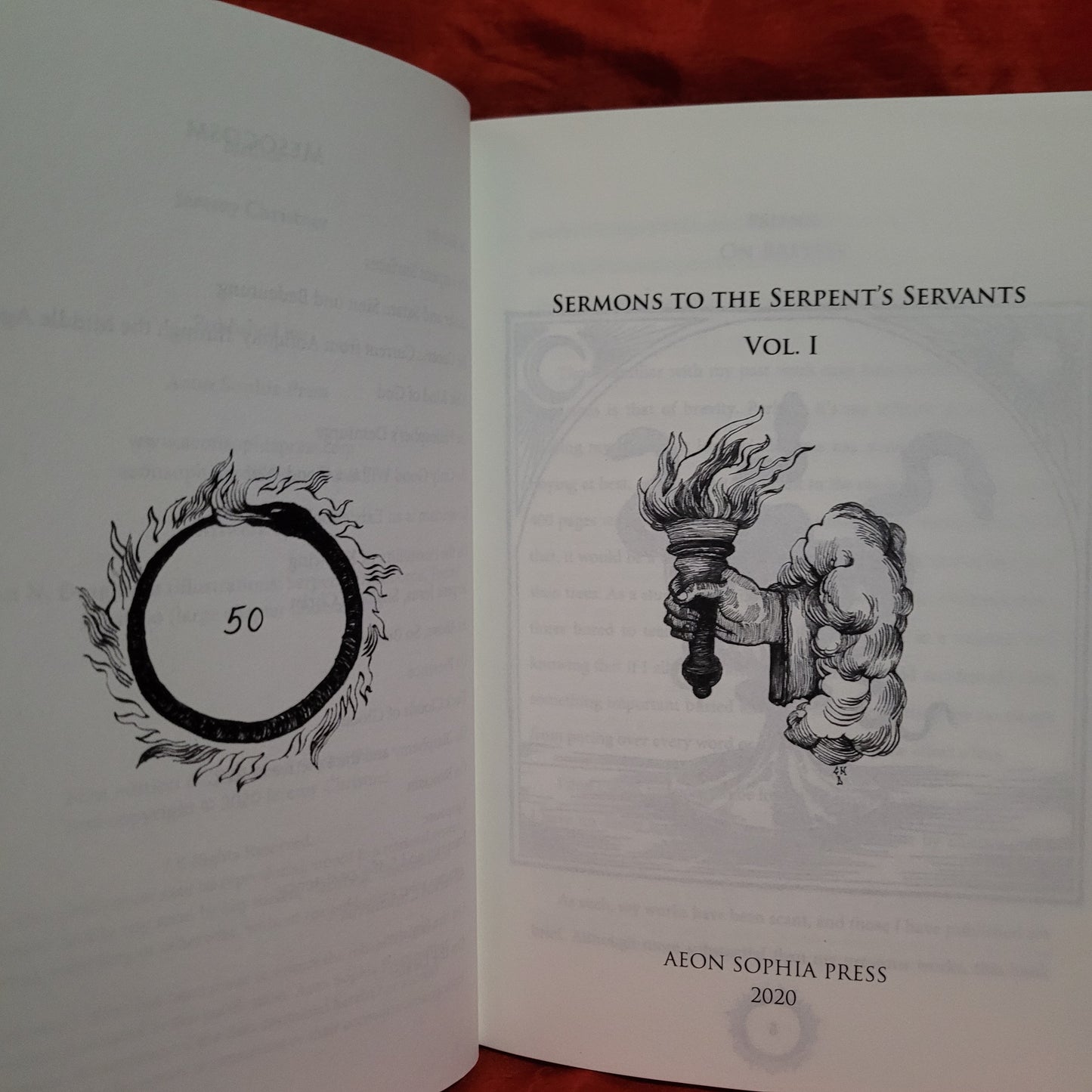 Sermons to the Serpent's Servants Vol. I: Mesocosm: Philosophical Implications of Luciferian Gnosis by Jeremy Christner (Aeon Sophia Press, 2020) Limited Edition Hardcover