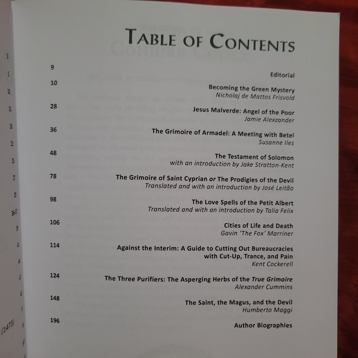 Conjure Codex 2: A Compendium of Invocation, Evocation and Conjuration edited by Jake Stratton-Kent, Dis Albion and Erzebet Carr (Hadean Press, 2013) Paperback