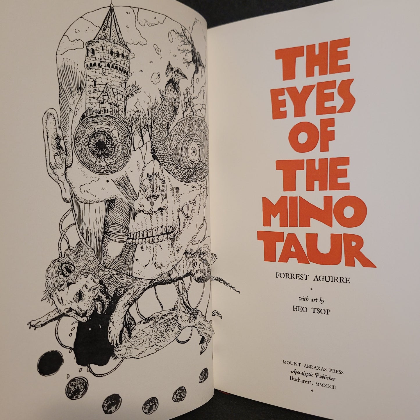 The Eyes of the Minotaur by Forrest Aguirre (Mount Abraxas Press, 2023) Hardcover Limited to 121 Copies