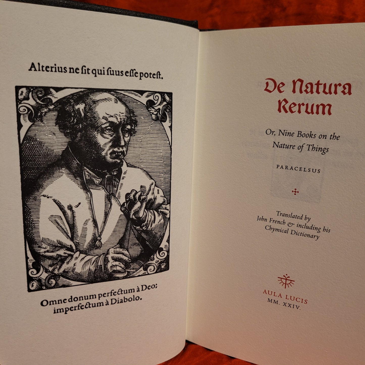 De Natura Rerum by Paracelsus (Aula Lucis, 2024) Classic Hardback Edition Limited to 500 Copies